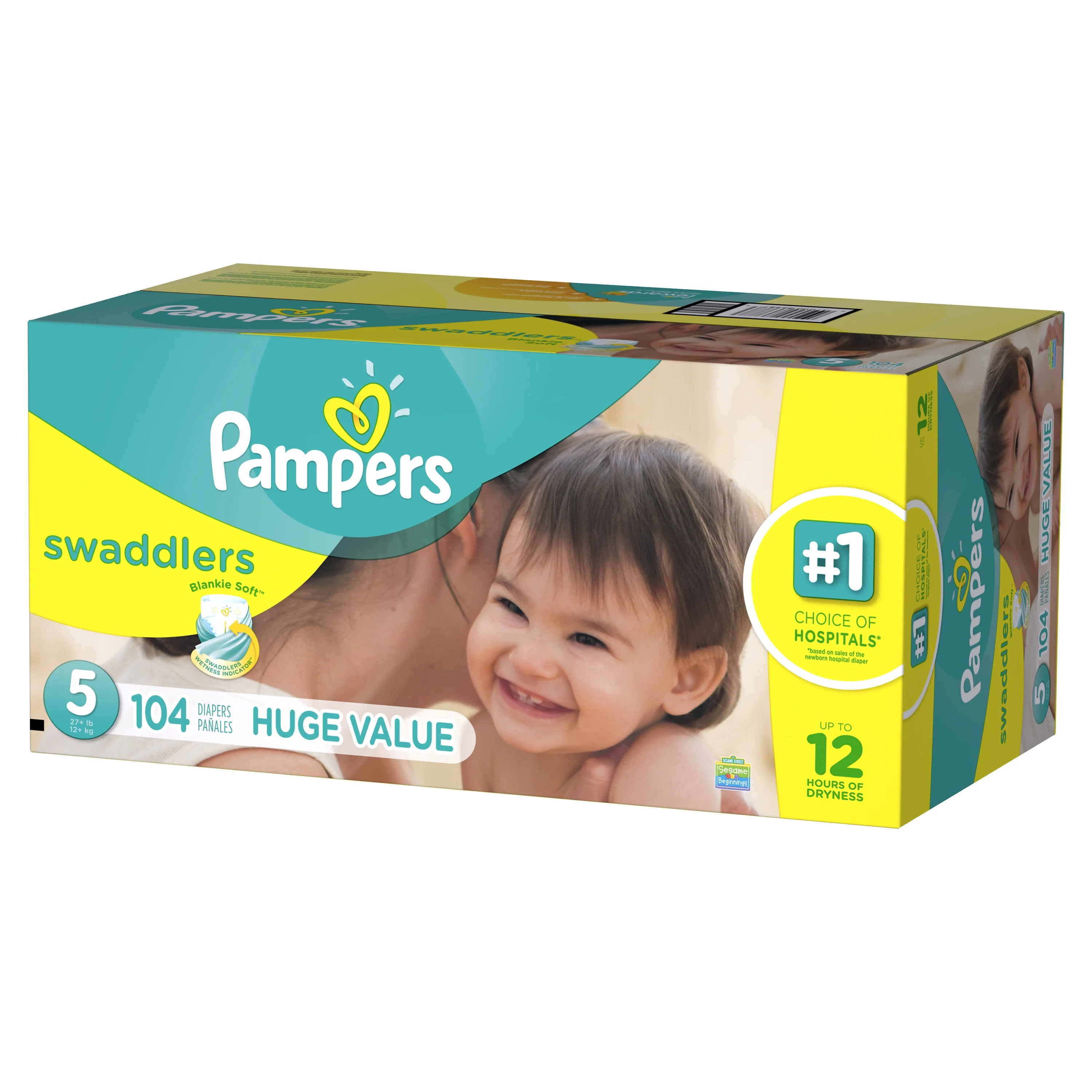 Pampers Swaddlers Diapers Size 5 104 count