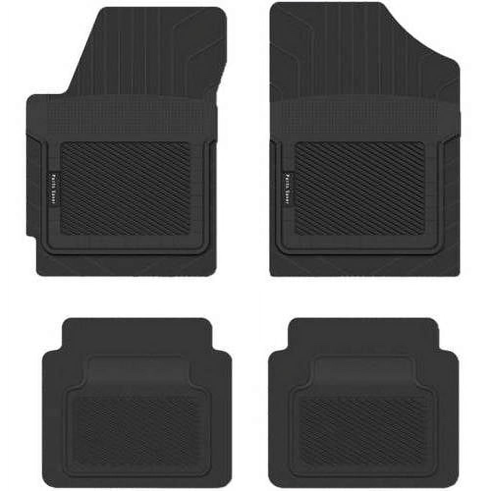PantsSaver Custom Fit Car Floor Mats for LandRover Range Rover Evoque 2017, 4 pc, All Weather Protection for vehicles, Heavy Duty Weather Resistant Plastic,Black