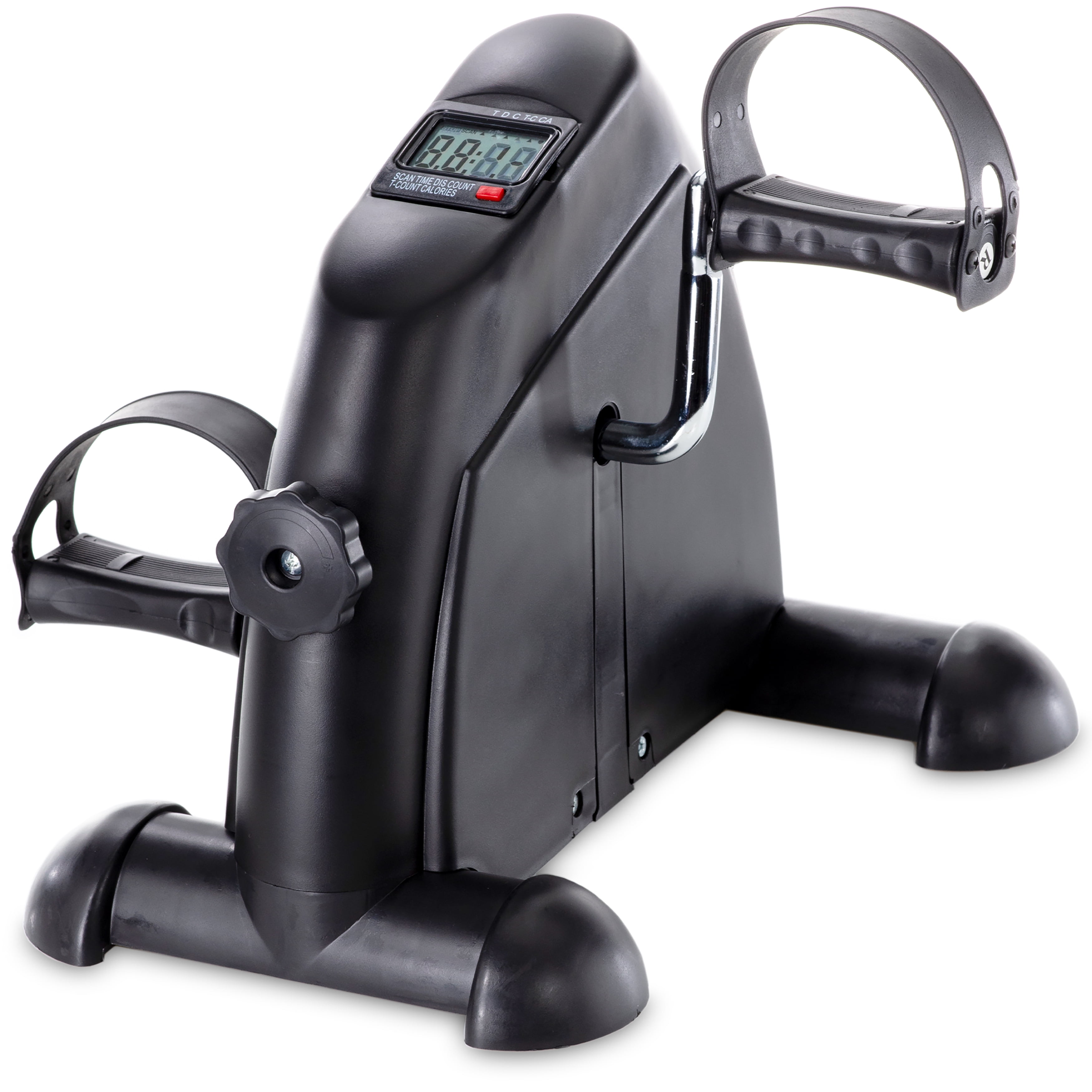 Pedal Exercise Mini Cycle Bike Great for Home or Office Workout - Tone and Strengthen Legs or Arms - Digital Display for RPMs, Calories, Time, Speed, Distance - Under Desk for Legs -Tabletop for Arms