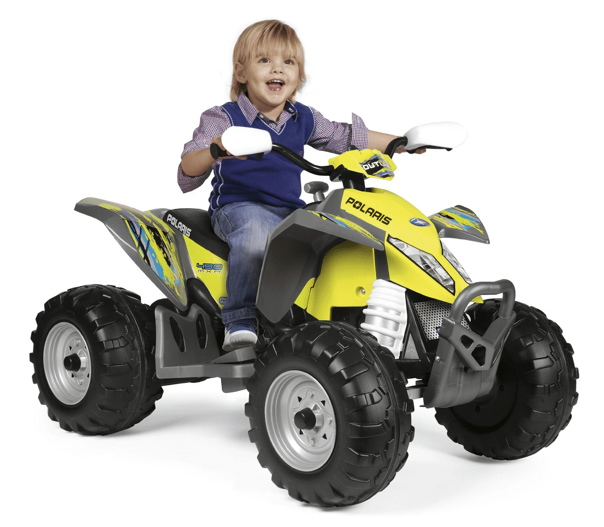 Peg Perego Polaris Outlaw Citrus 12 Volt Ride on ATV