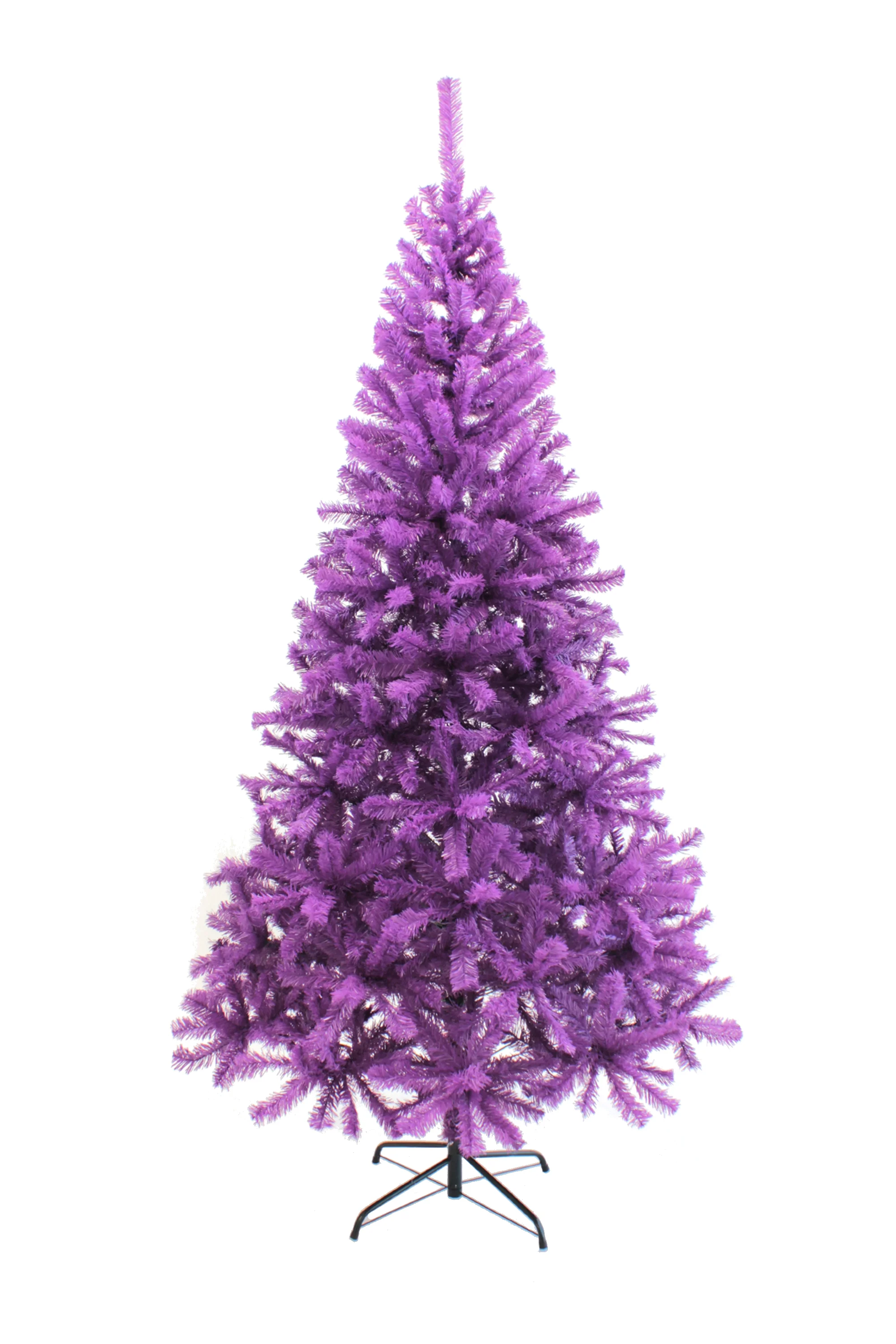 Perfect Holiday 4ft Canadian Pine Christmas Tree, 291 pvc branch tips with Metal Stand, Purple