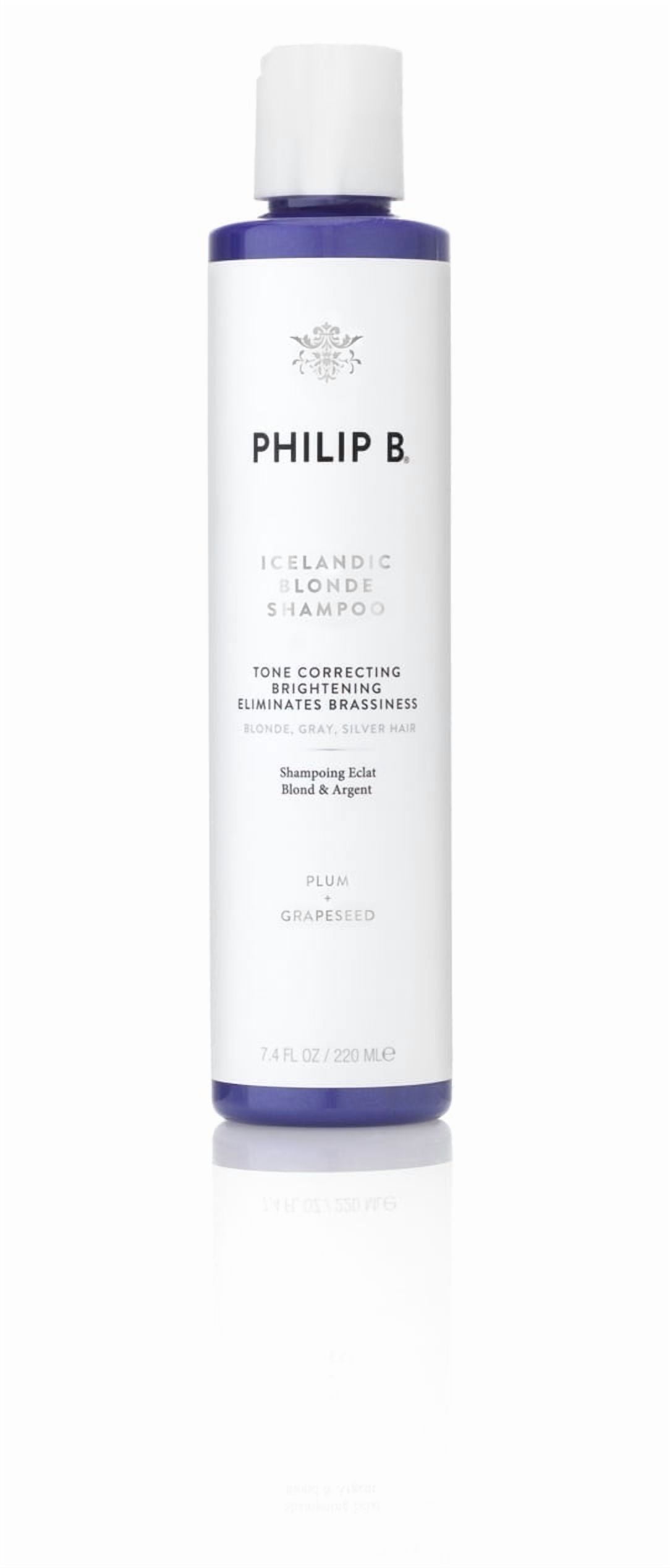 Philip B Icelandic Blonde Tone Correcting Shampoo, Plum Extracts, 7.4 fl oz