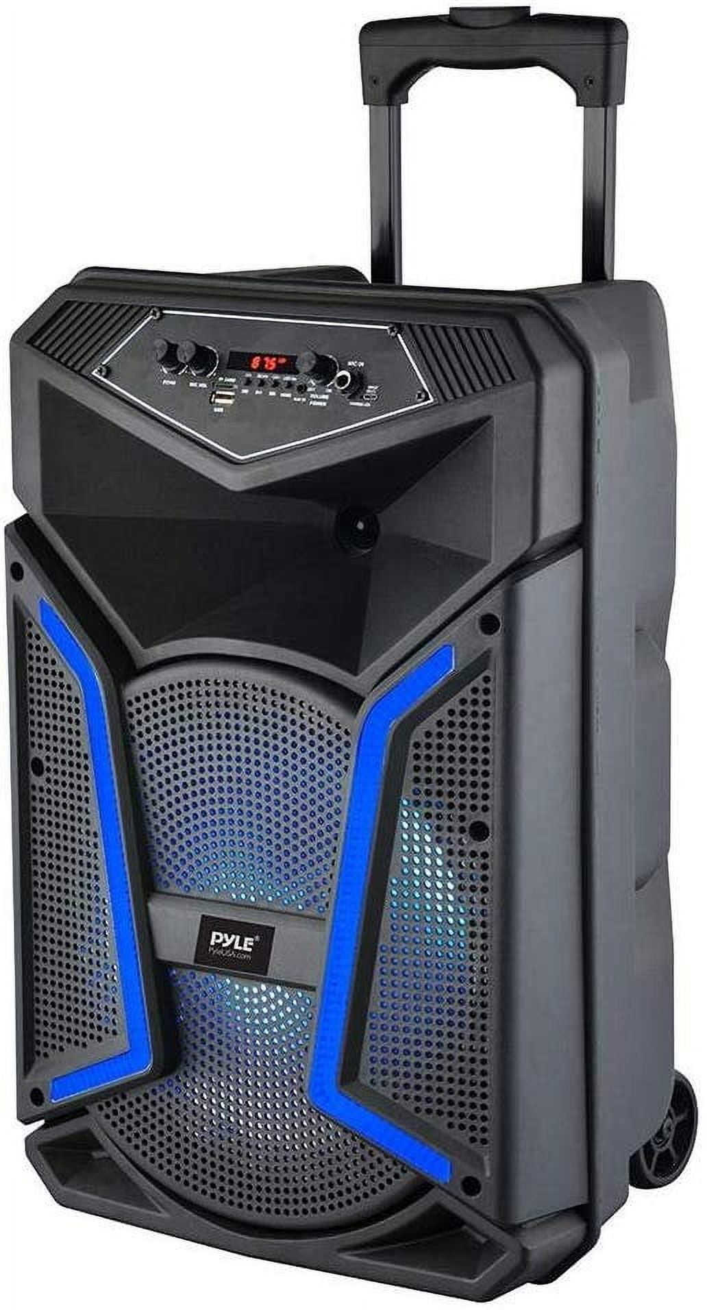 Pyle PPHP122SM Portable Bluetooth Speaker System with Flashing Party Lights