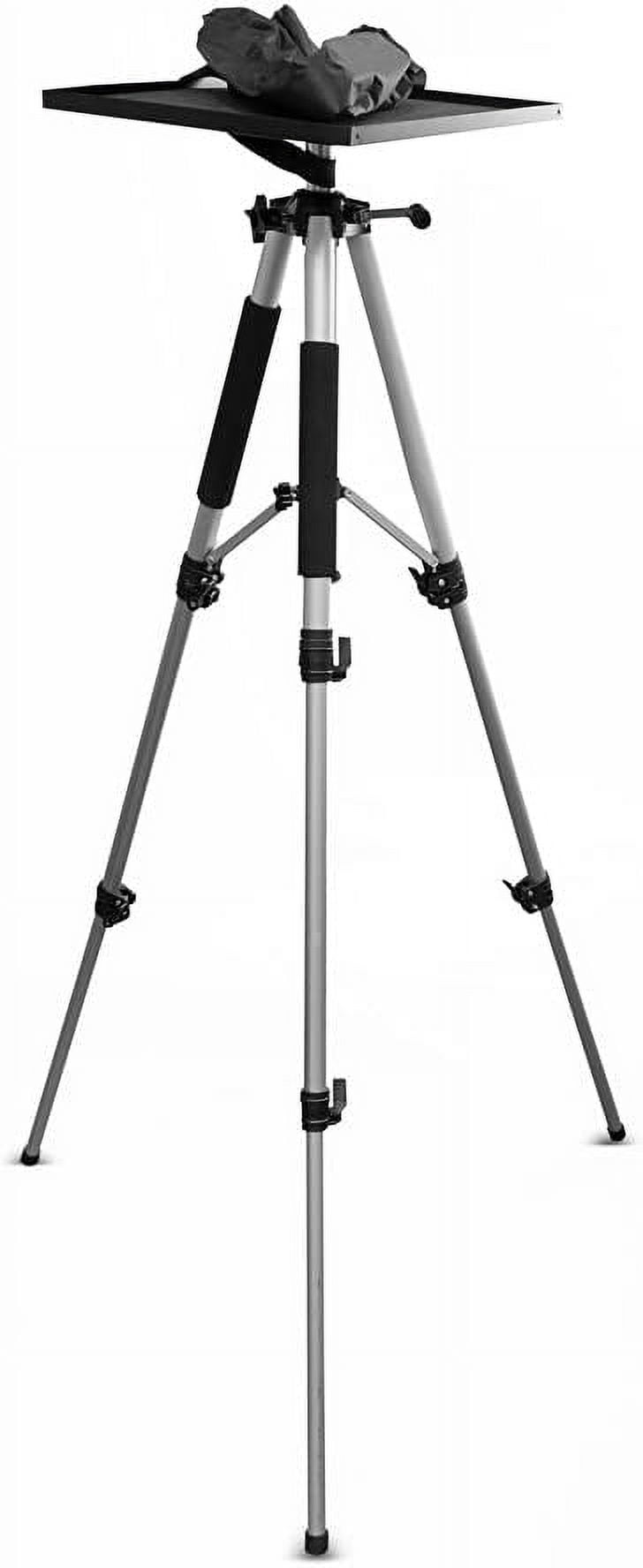 Pyle PRJTPS37 - Video Projector Mount Stand, Adjustable Height, Swivel/Rotating Plate, Tripod Style