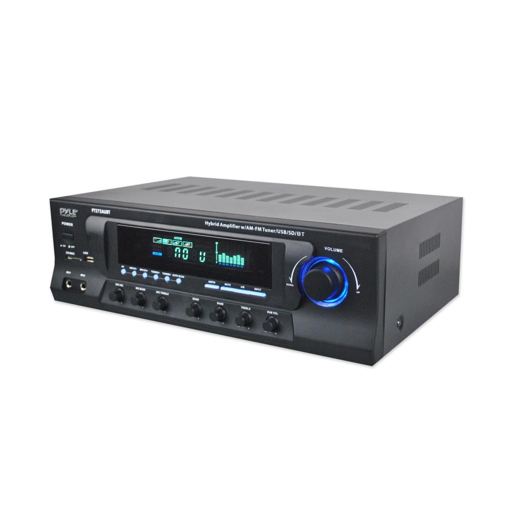 Pyle Stereo Amplifier Receiver with AM FM Tuner, Bluetooth, and Sub Control PT272AUBT