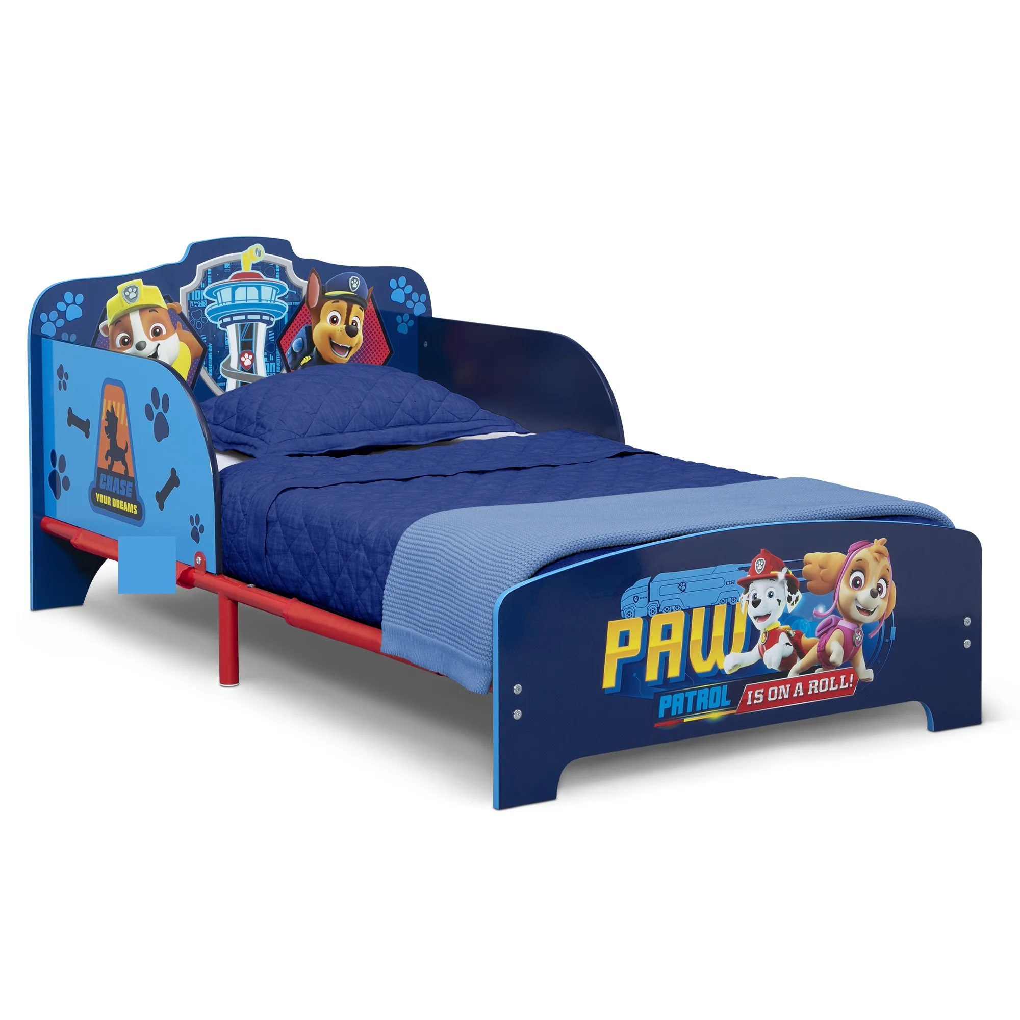PAW Patrol Wood & Metal Toddler Bed by Delta Children, Blue
