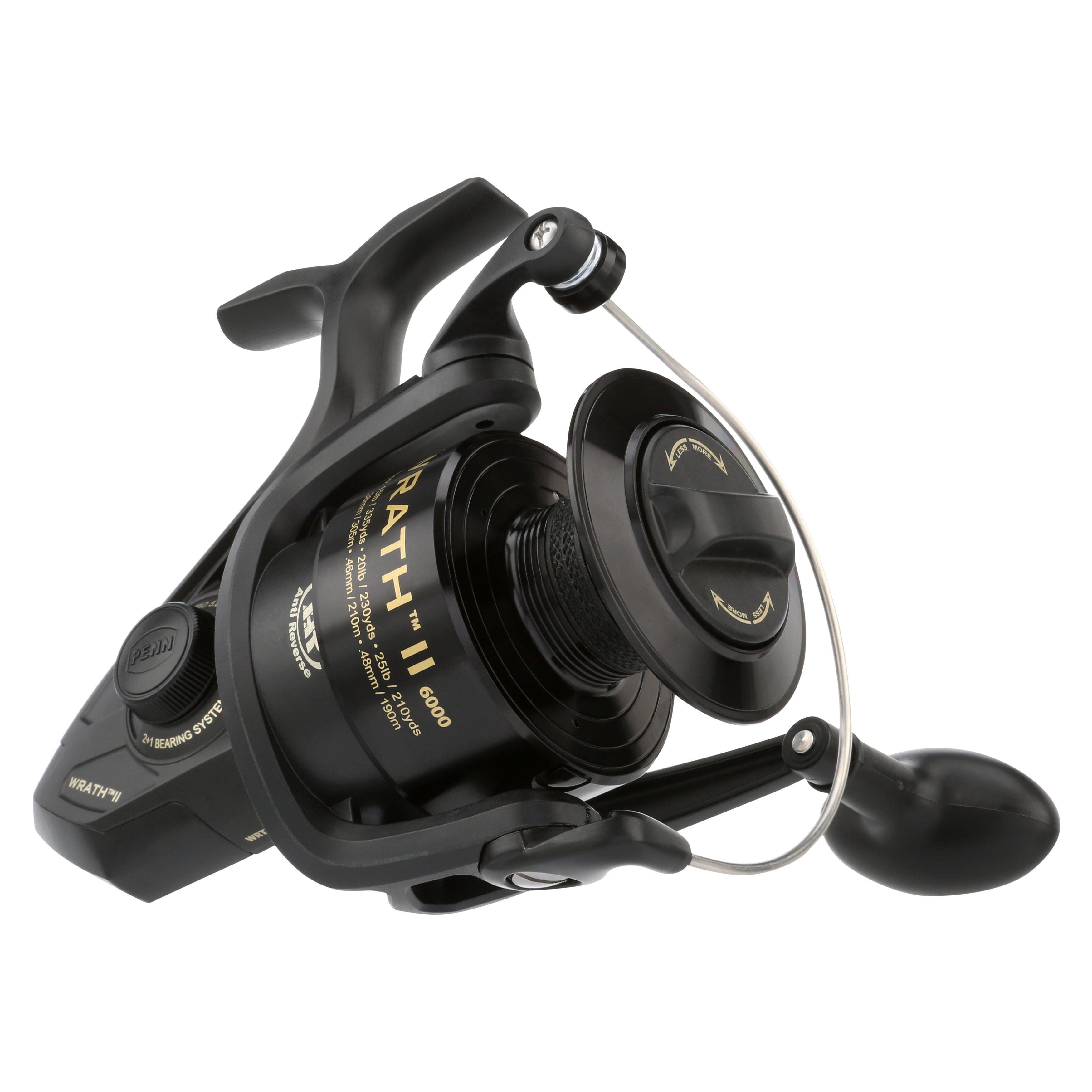 PENN Wrath II Spinning Fishing Reel, 6000 Size Reel