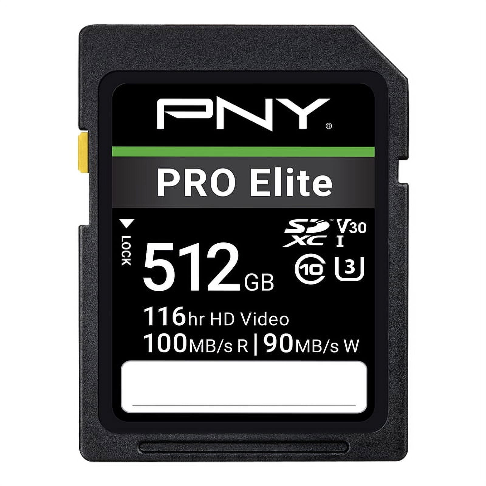 PNY 512GB PRO Elite Class Flash Memory Card