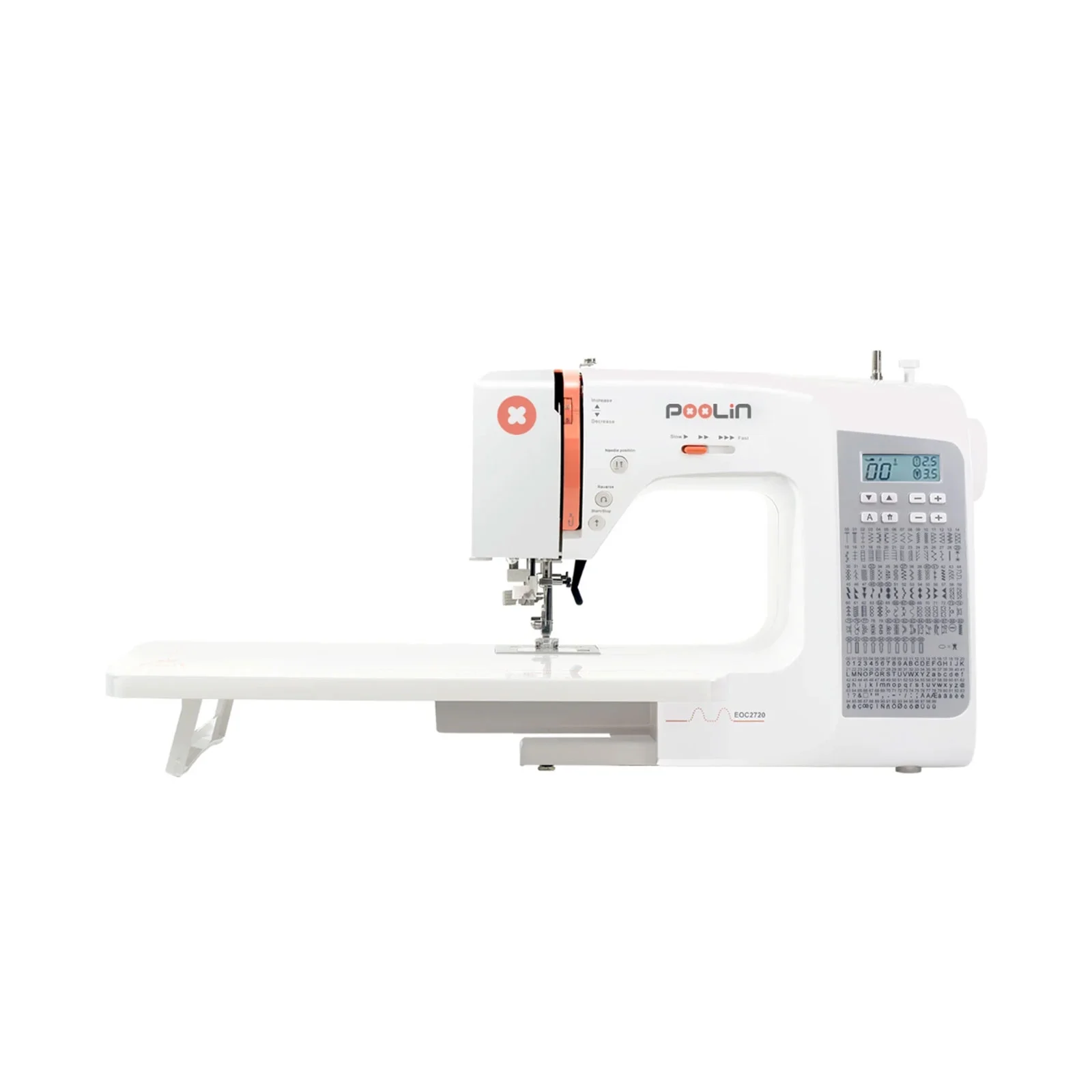 POOLIN EOC2720 Homeuse Sewing Machine Heavy Duty Computerized with Built-in 200 Stitches