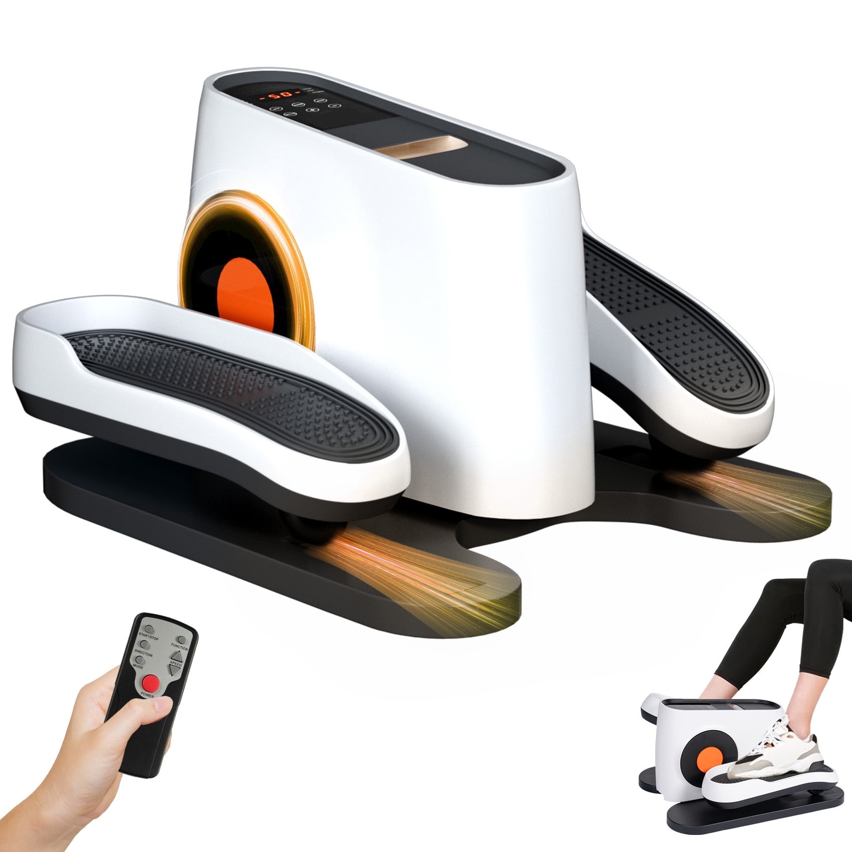 PROHIKER Under Desk Elliptical Machine, Electric Ellipse Leg Exerciser for Seniors, Elliptical Exercise Machine Home Use Seated Pedal Exerciser with Remote Control & Non-Slip Pedals