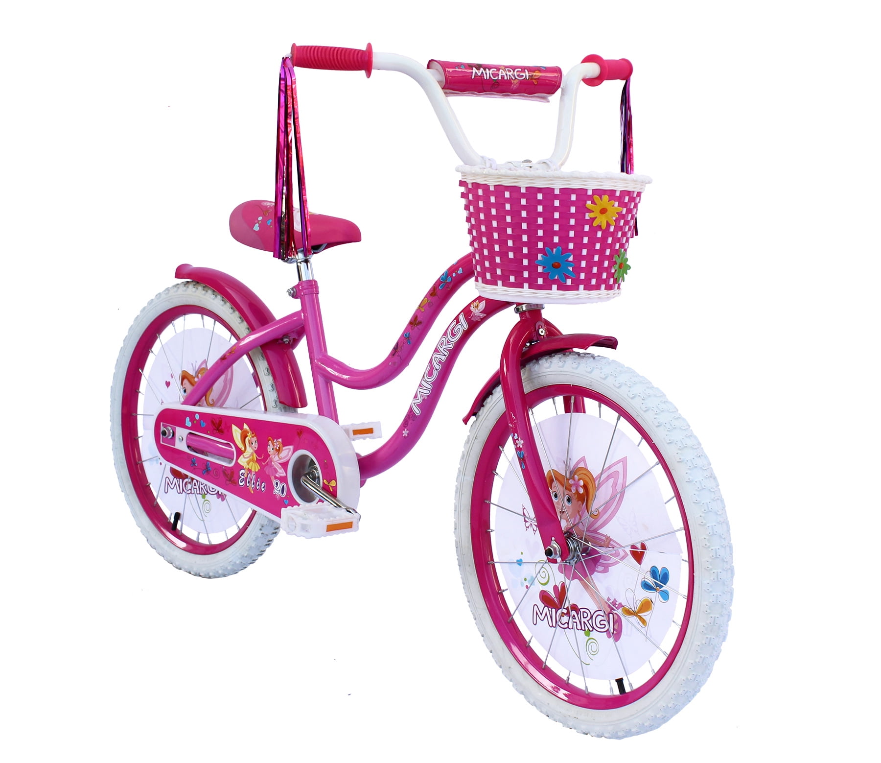 PlayWorld Cruiser Girls' 20" Kids' Bike,Pink/Hot Pink