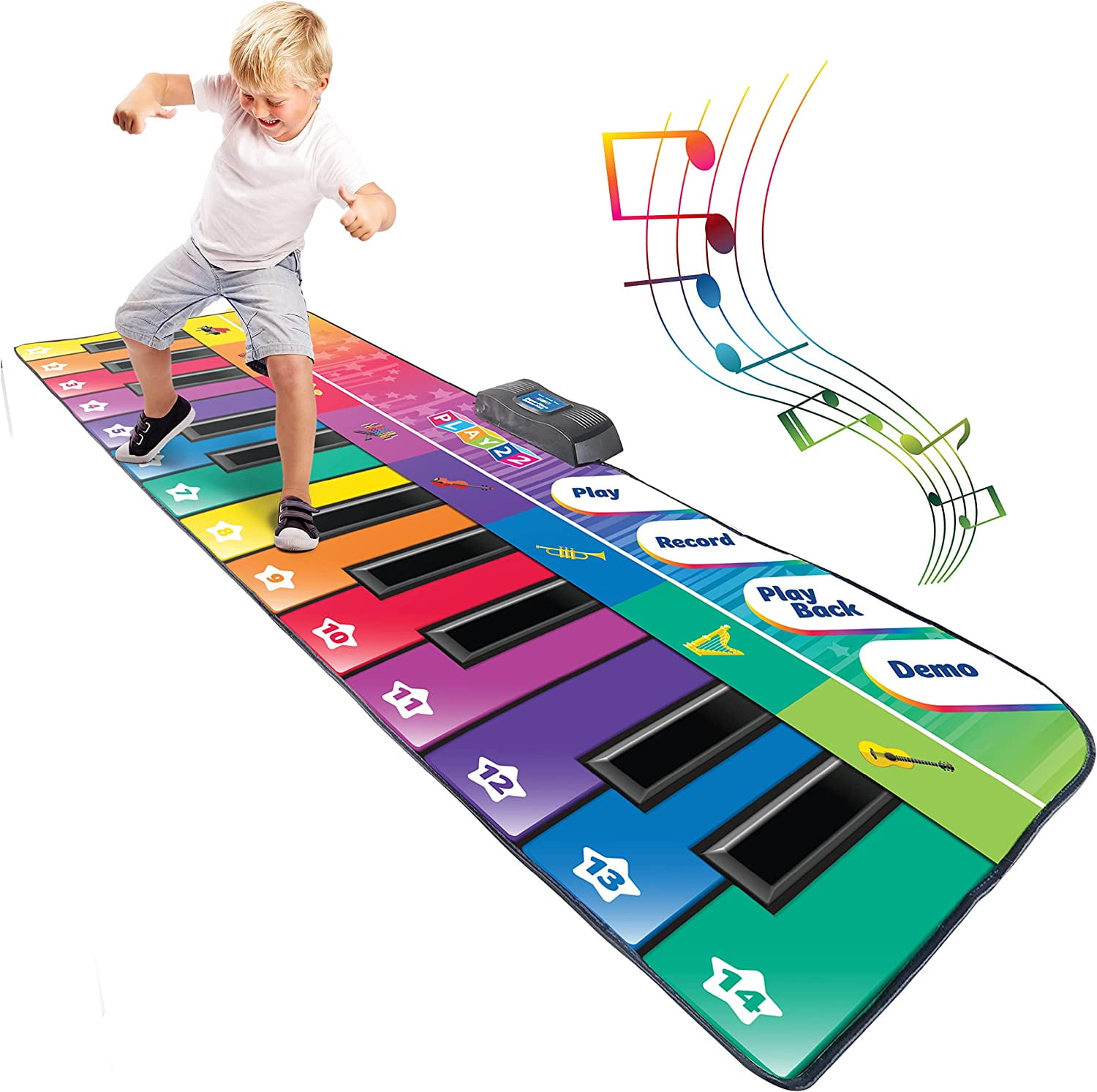 Play22 Folding Unisex Piano Keyboard Toy Instrument, Vinyl