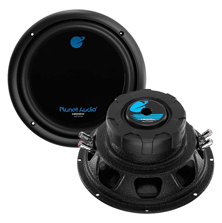 Planet Audio AC10D 10 Inch 1500 Watts 4 Ohm Dual Voice Coil Car Subwoofer
