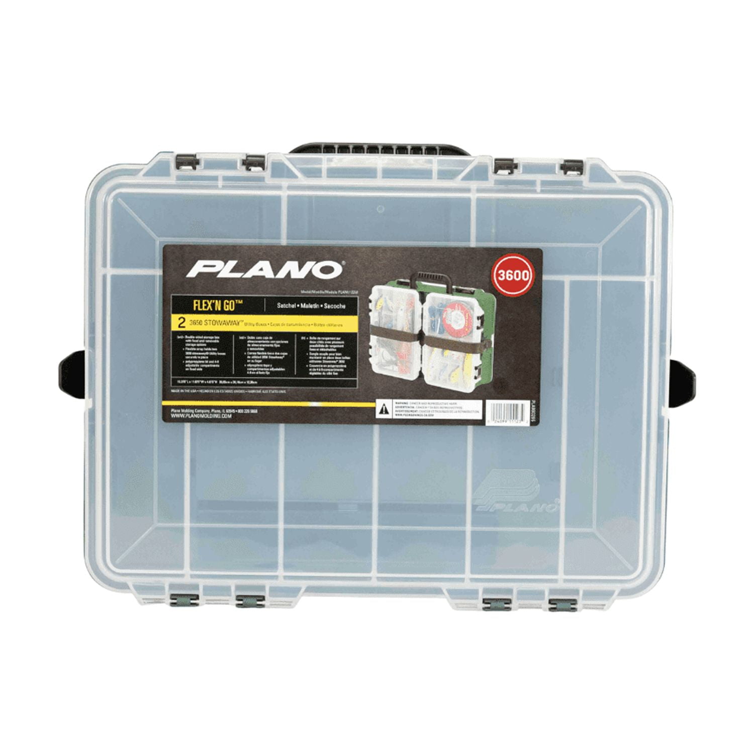Plano Flex N' Go Satchel Fishing Tackle Boxes & Bait Storage, Green / Clear, Medium