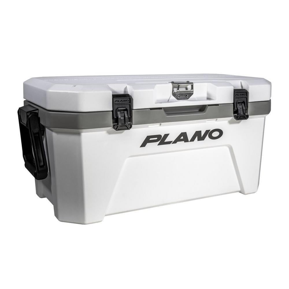 Plano Frost 32 Quart Heavy Duty Cooler w/ Built In Bottle Opener and Dry Basket, White