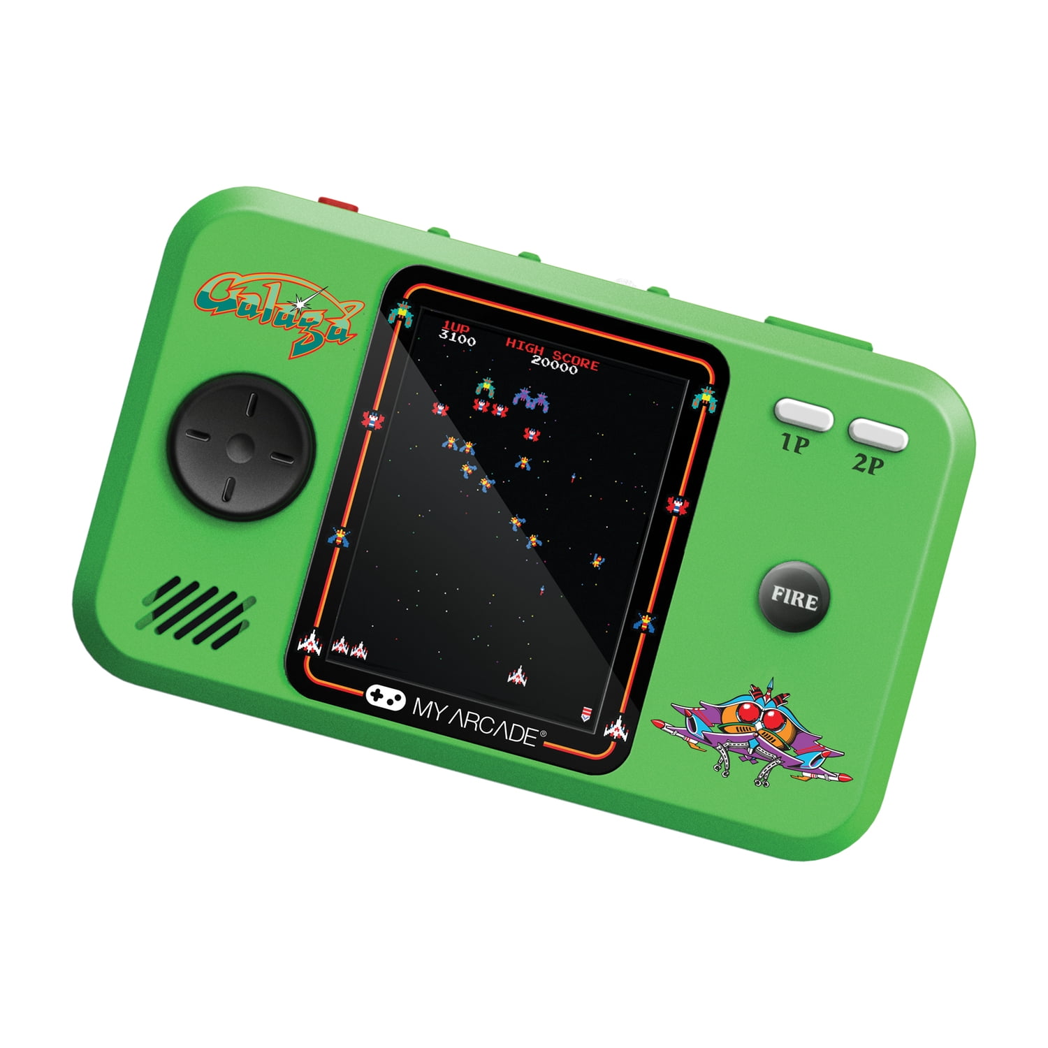 Pocket Player Pro Galaga Portable Gaming System (2 Games in 1)