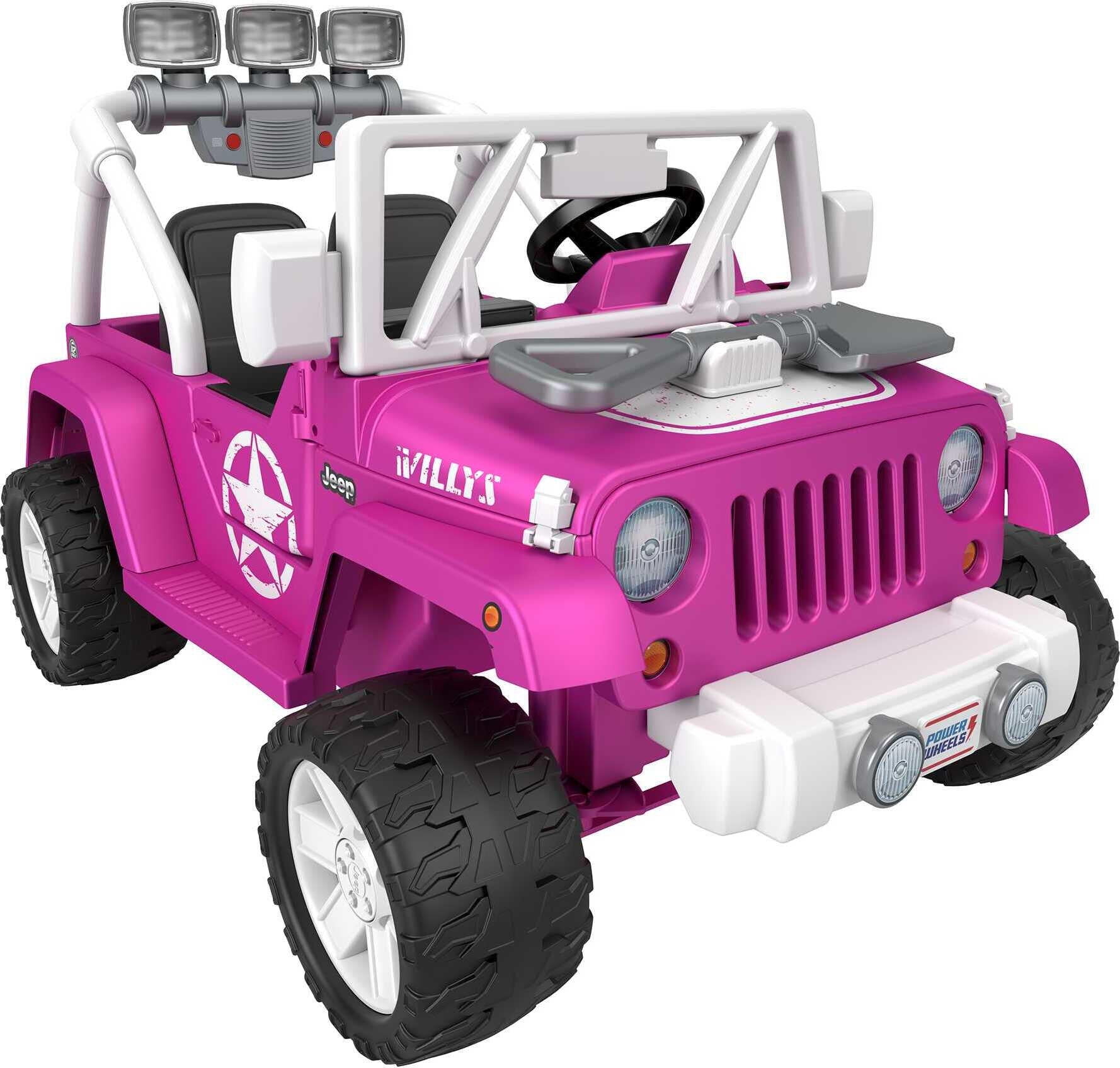 Power Wheels Jeep Wrangler Willys Battery-Powered Ride-on Vehicle, 12 V, Max Speed: 5 mph