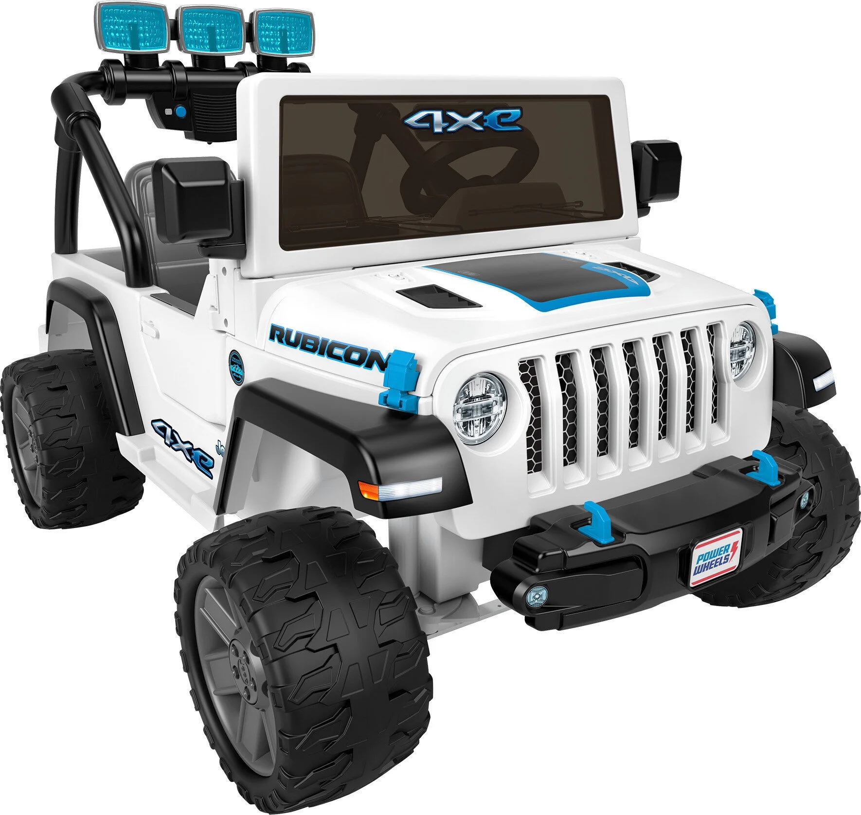 Power Wheels Jeep Wrangler 4XE Ride-on Toy with Sounds and Lights, Preschool Toy, 12 V, Max Speed: 5 mph