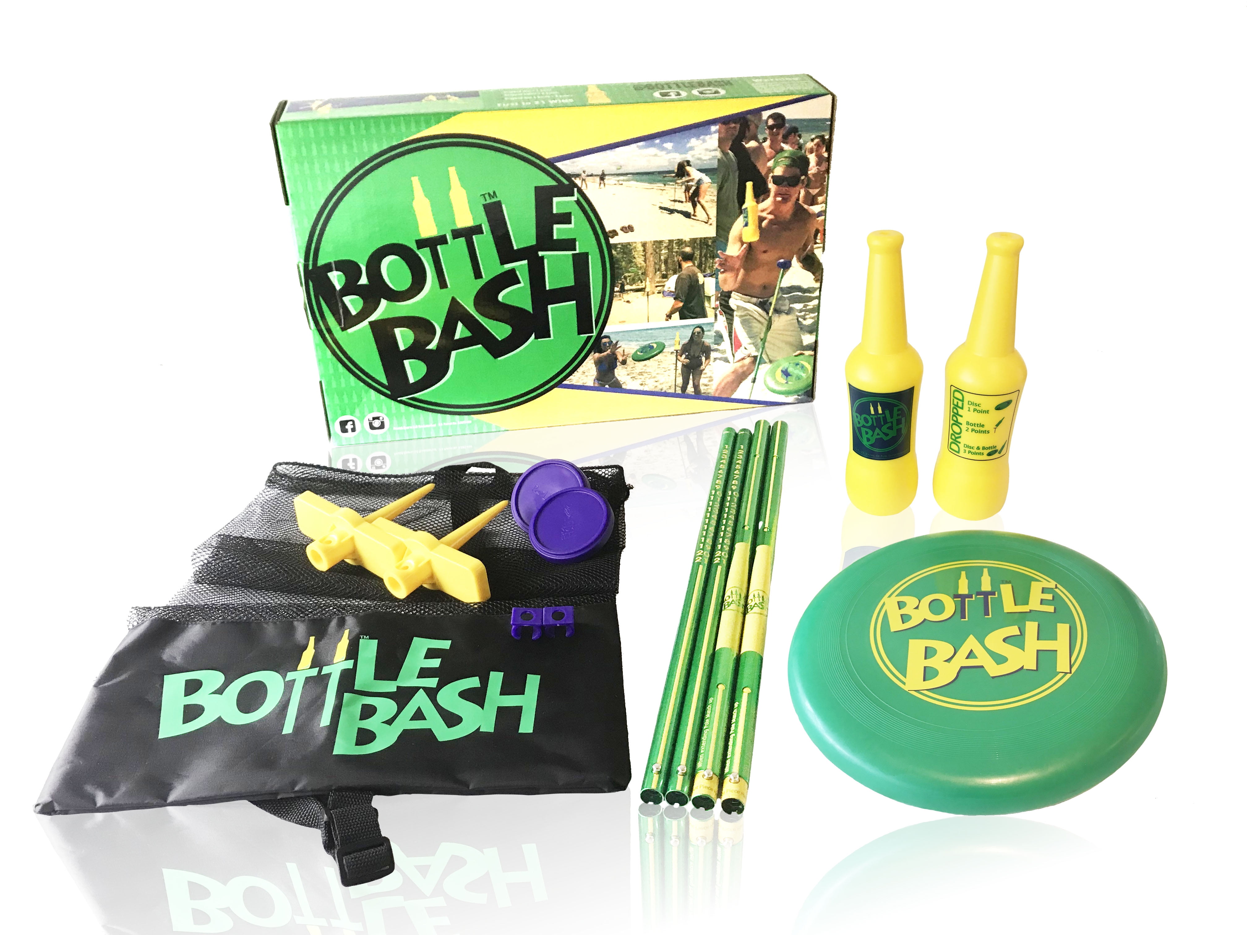 Poleish Sports Bottle Bash Standard Game Set with Soft Surface Spike Included