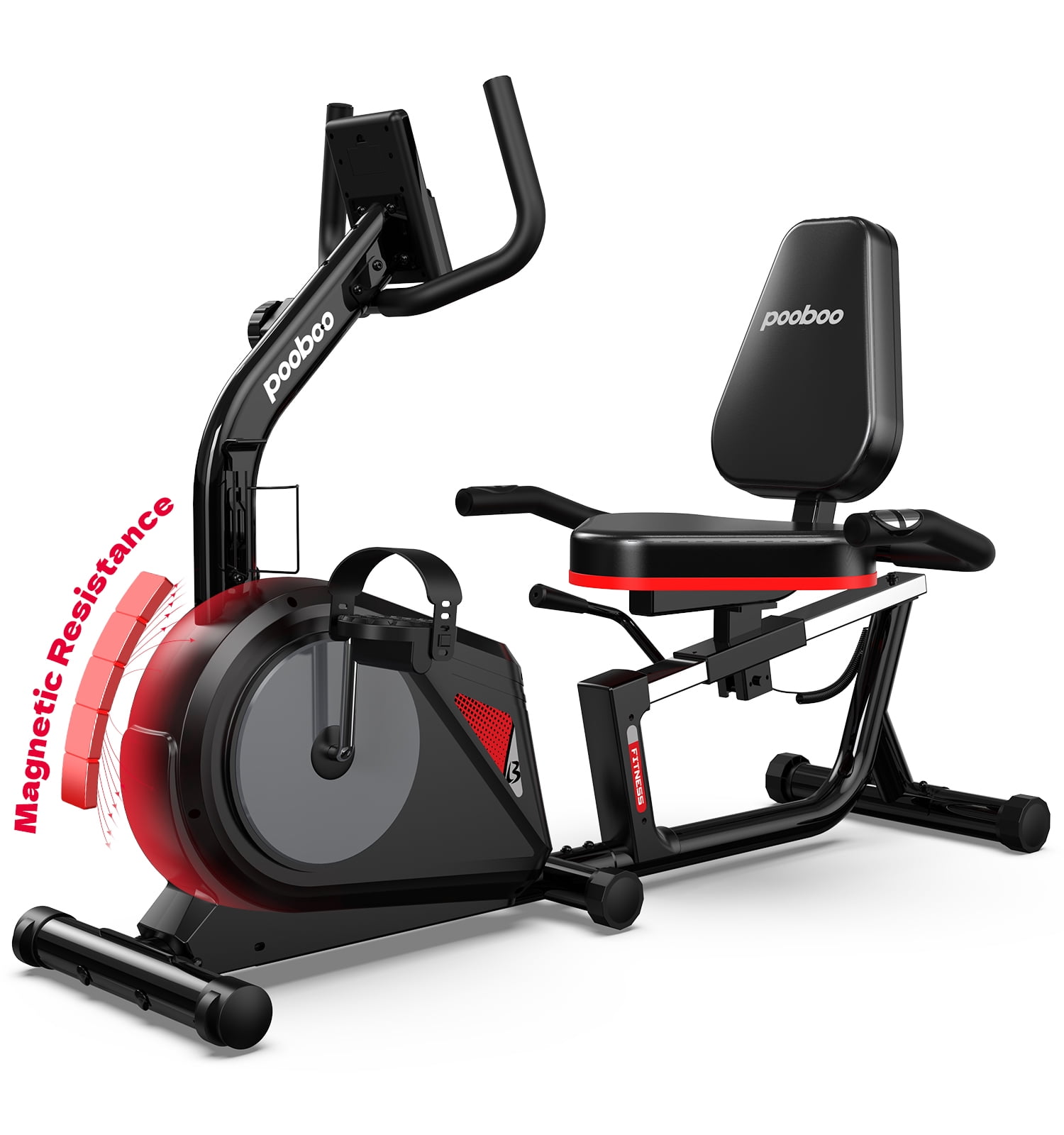 LNOW Recumbent Exercise Bike Stationary Belt Drive Indoor Cycling Bikes for Home Cardio Workout Training