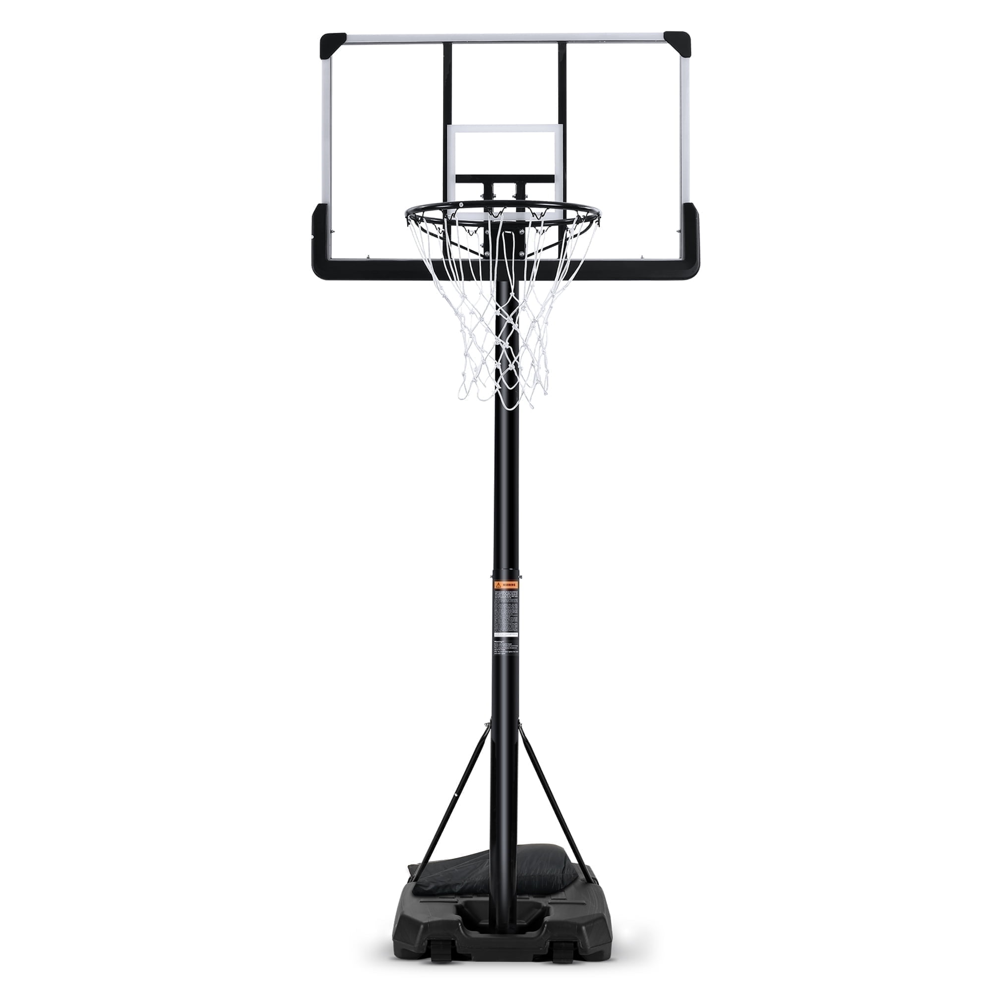 Portable Basketball Hoop Goal Basketball Hoop System Height Adjustable 7 ft 6 in 10 ft with 44 inch Indoor Outdoor PVC Backboard Material