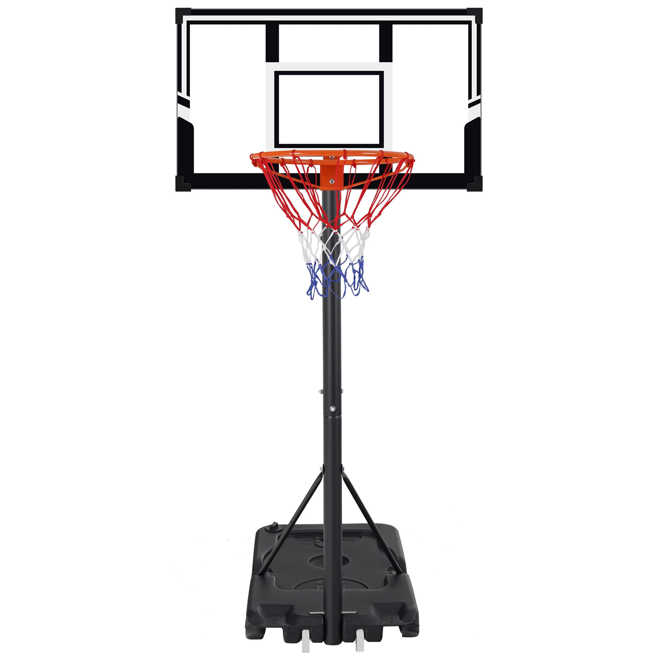 Portable Basketball Hoop Outdoor, SEGMART 4.9Ft-10Ft Height Adjustable Swimming Pool Basketball Hoop Goal System with PE Backboard for Kids Youth Adults Play in Backyard/Courts/Indoor