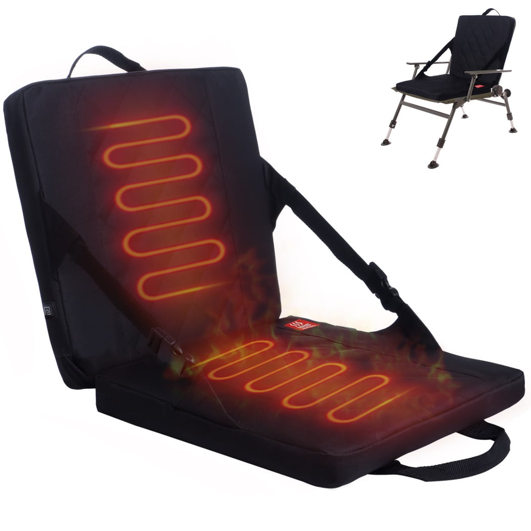 Portable Foldable Heated Seat Cushion, USB Powered Heating Seat Pad, Heated Stadium Seat, Folding Heated Seat Cushion for Winter Outdoor Activities, Camping, Fishing, Hunting