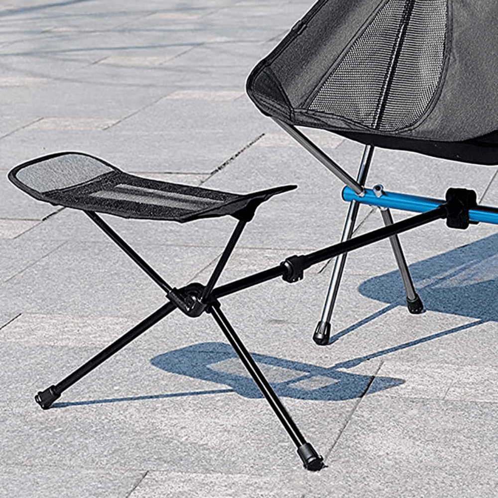 YWHWLX Portable Folding Leg Rest Camping Chair, Black