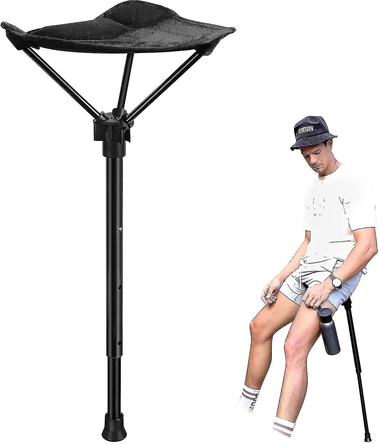 Portable Stool Height Adjustable Seat Retractable Outdoor Fishing Chair With 3 Gear