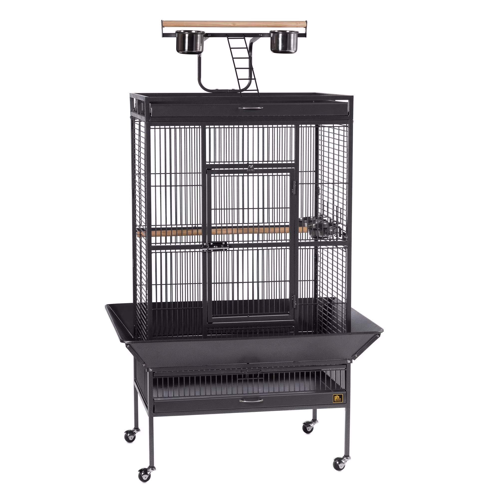 Prevue Pet Products Select Wrought Iron Bird Cage 30" x 22" x 63", Black