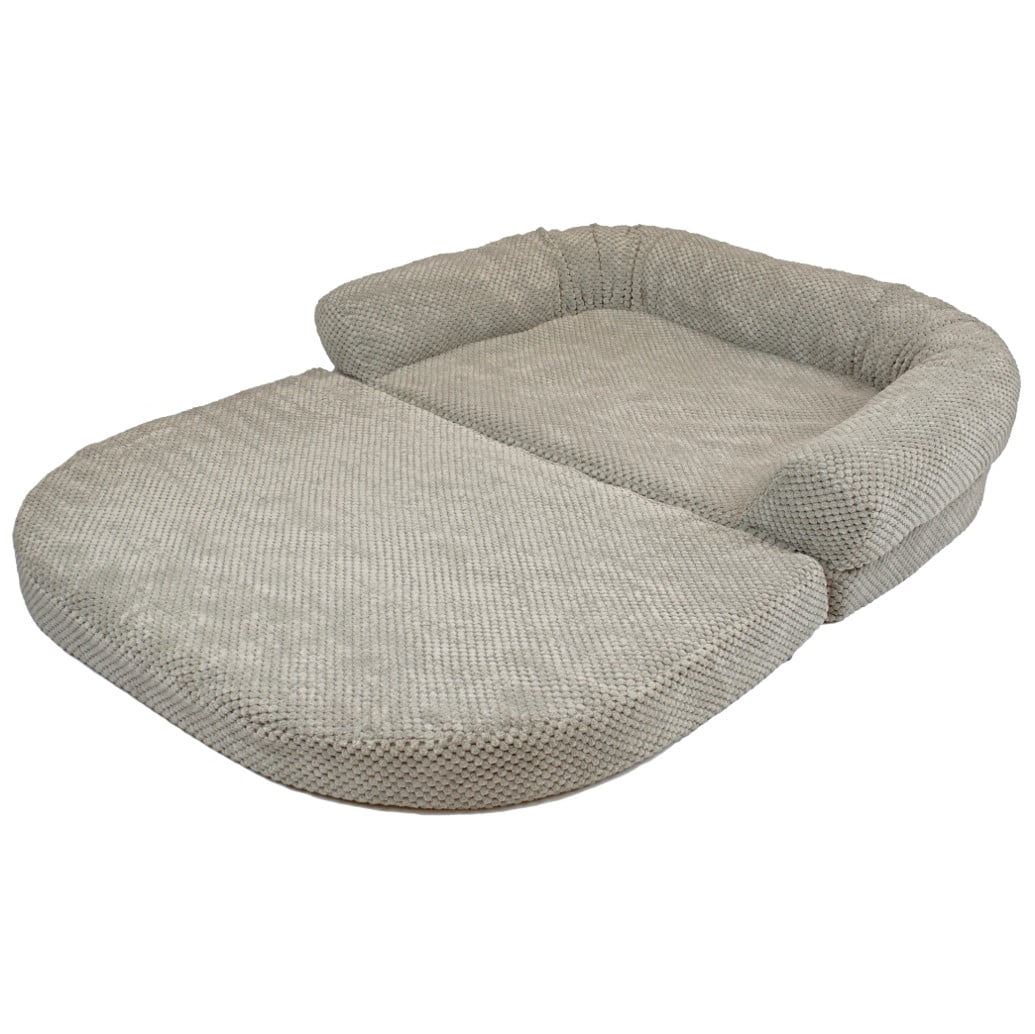 Precious Tails Chenille Round Sofa Fold Out Orthopedic Dog Bed