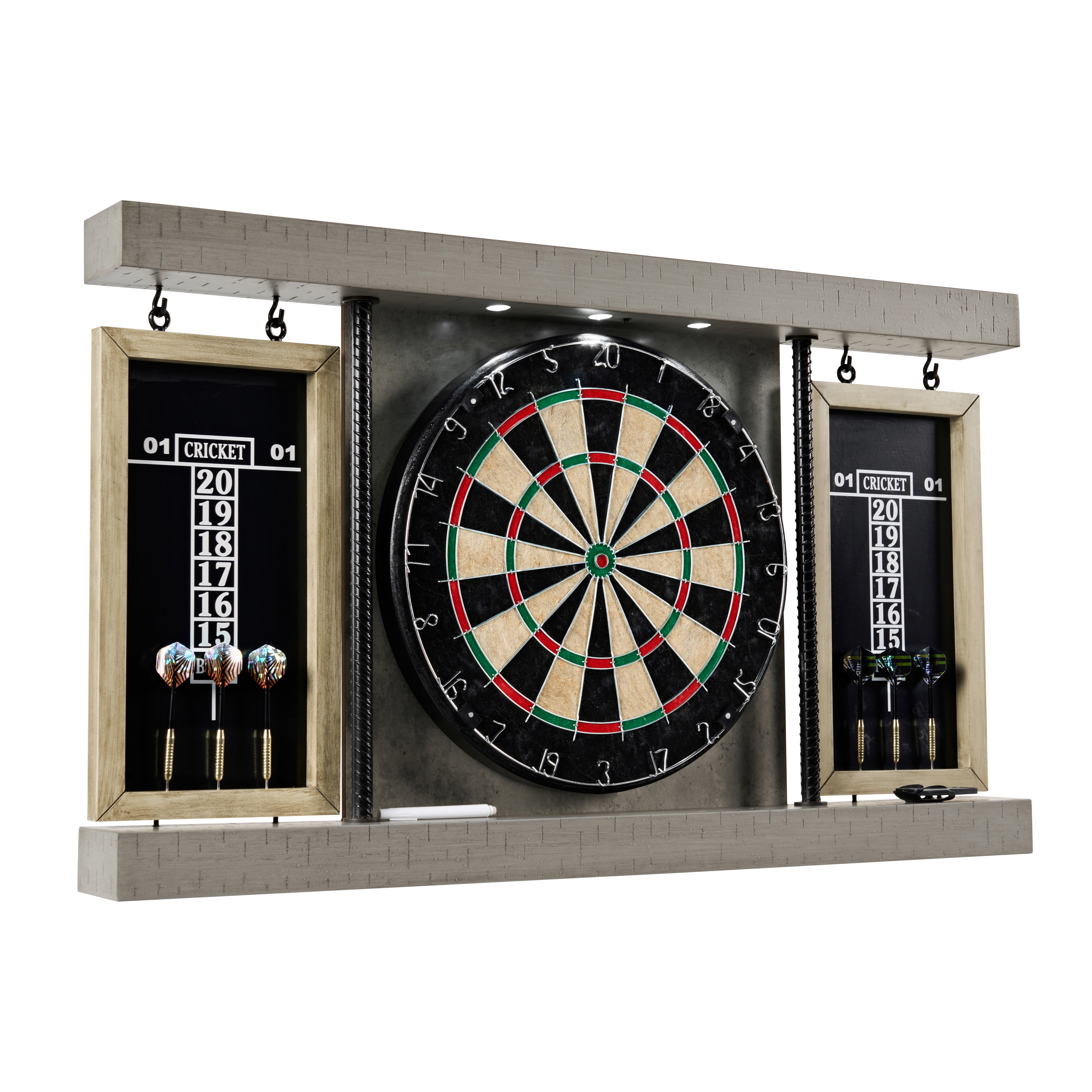 Prescott Bristle Dartboard Cabinet Set, Official Size Dart Board, by Barrington Billiards