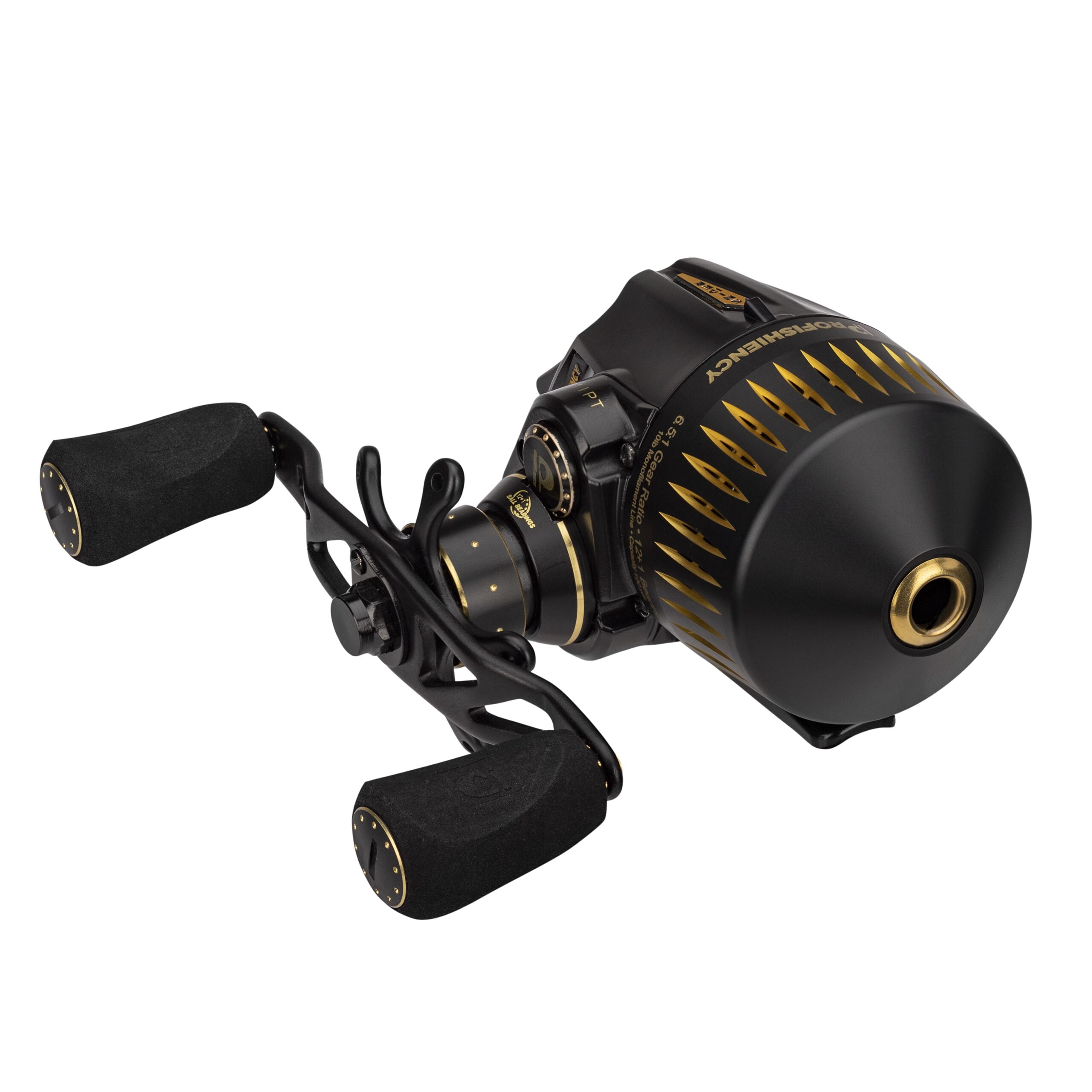 Profishiency Sniper Black Spincast Reel with 6.5:1 Gear Ratio and 12+1 Bearings