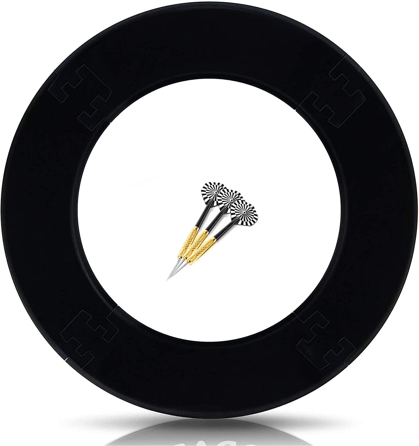 ProDarts 45,5cm Dart Surround - Black Ring Backboard for Dartboards - Wall Protection Without Mounting - Professional Dart Accessories