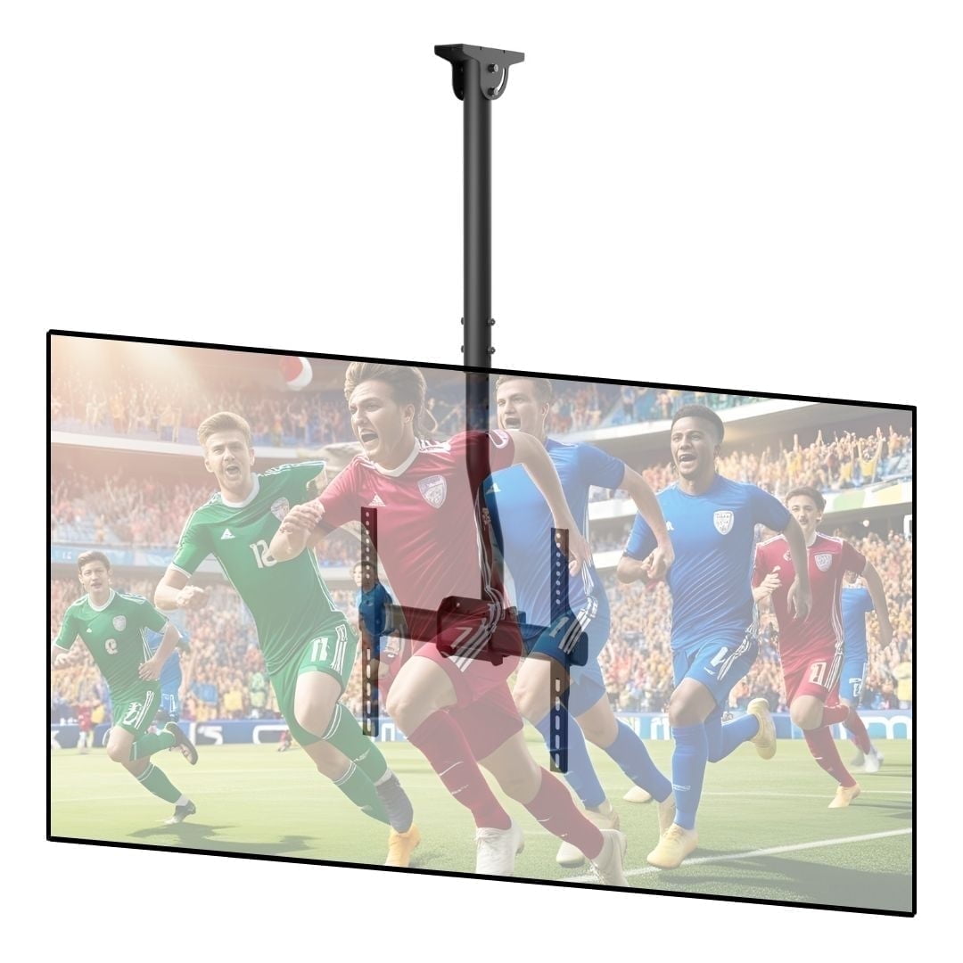 ProMounts Premium Ceiling TV Mount - Hanging Swivel Bracket for 37-90 Inch TV's Holds up to 110 Lbs. Ceiling TV Mount Bracket, Ceiling TV Mount Flip Down for Flat/Sloped Ceiling, Max VESA 600x400mm
