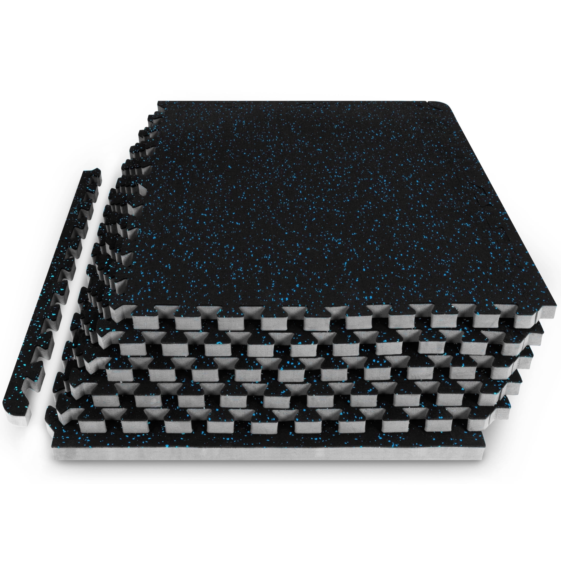 ProsourceFit Rubber Top Exercise Puzzle Mat 3/4-in, EVA Foam & Rubber Tiles
