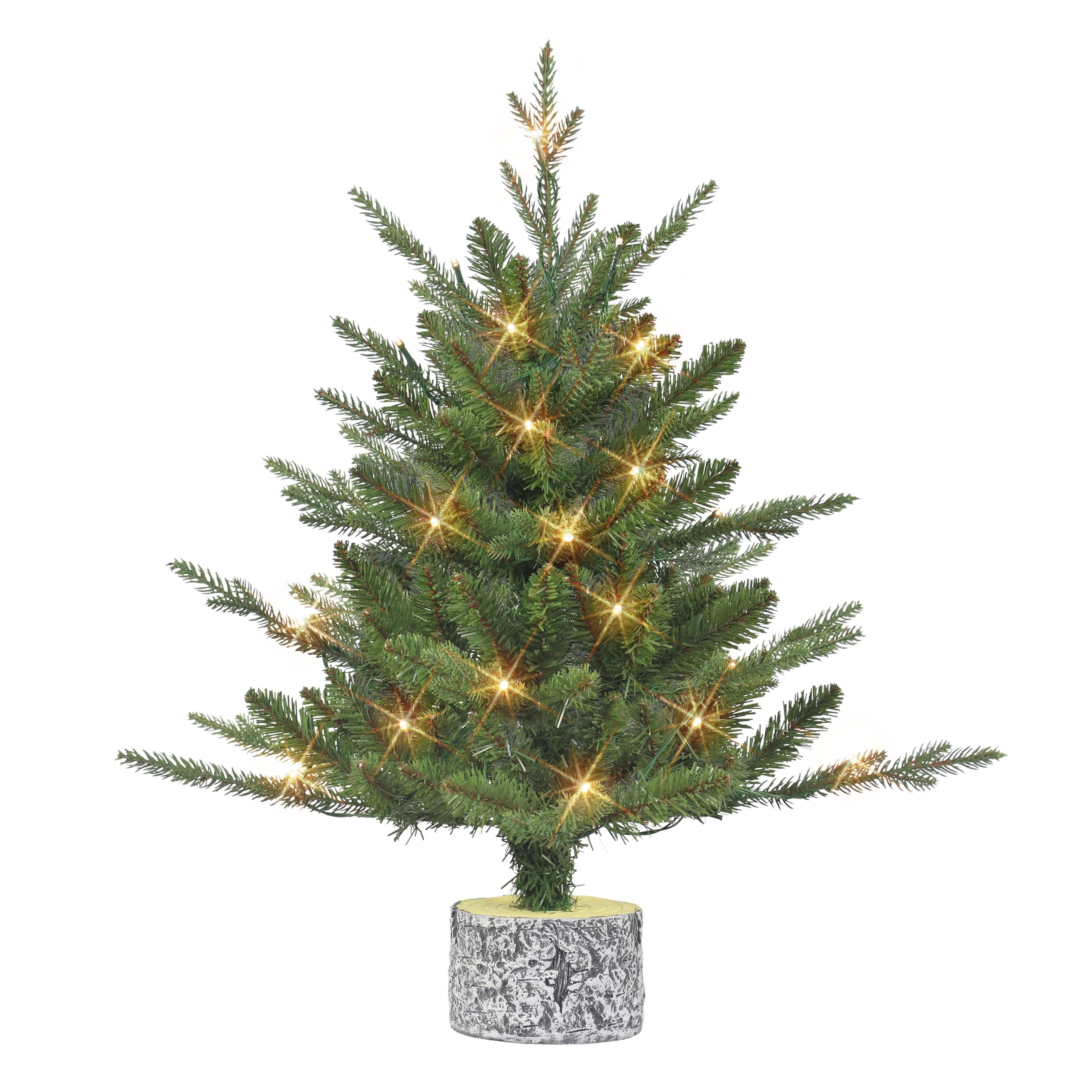Puleo International 2 ft. Pre-Lit Battery-Operated Potted Tree