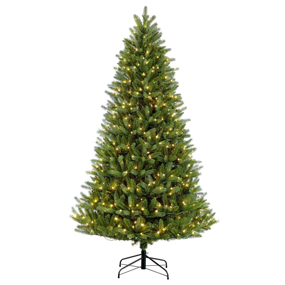 Puleo International 4.5 ft Pre-Lit Glacier Fir Artificial Christmas Tree with 250 UL-Listed Clear Lights