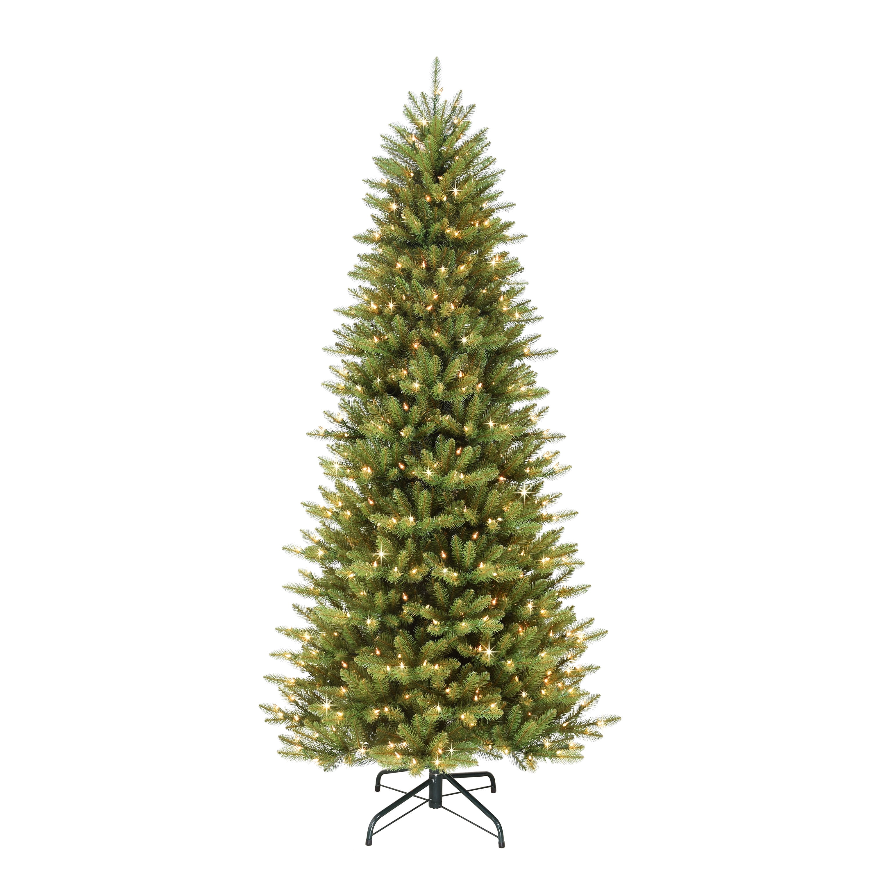 Puleo International 7.5 ft. Pre-Lit Slim Fraser Fir Artificial Christmas Tree with 500 Clear UL listed Lights