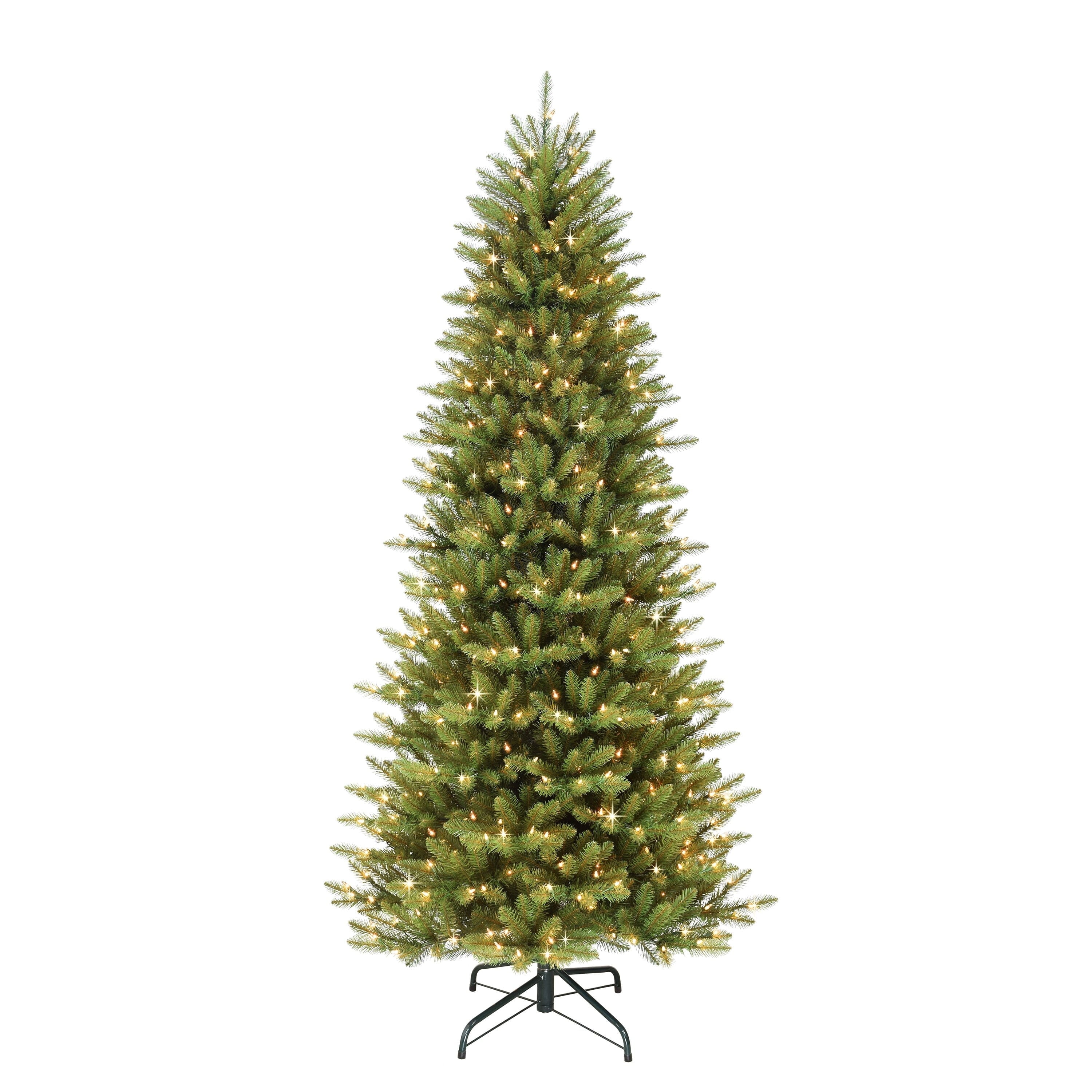 Puleo International 7.5 ft. Pre-Lit Slim Fraser Fir Artificial Tree