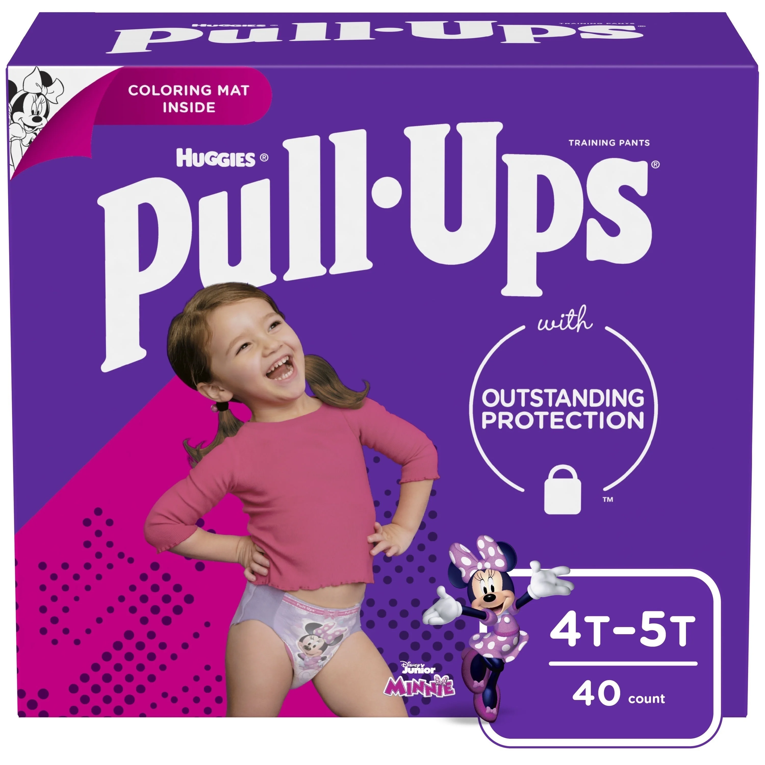 Pull-Ups Girls' Learning Designs Training Pants, Size 4T-5T 40 Count (Packaging May Vary)