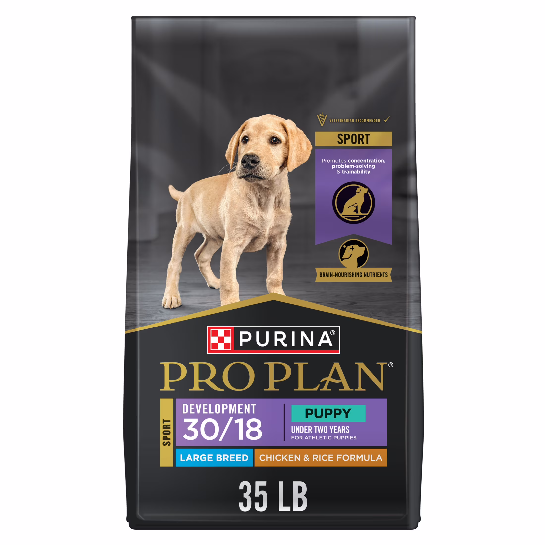Purina Pro Plan Sport Development Large Breed 30/18 Chicken and Rice High Protein Dog Food Dry Puppy Formula, 35 lb Bag