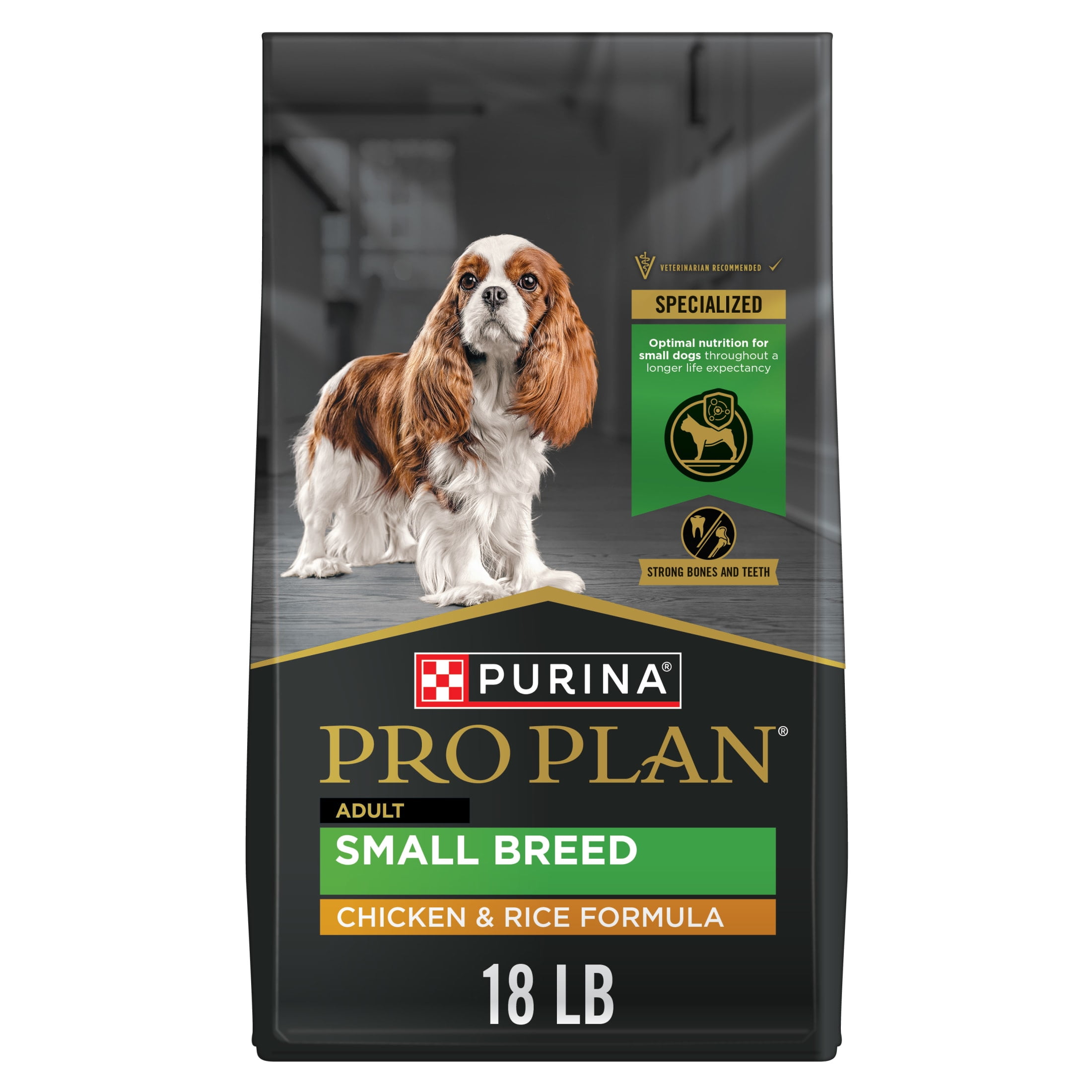 Purina Pro Plan Dry Small Breed Dog Food Chicken and Rice Formula with Guaranteed Live Probiotics, 18 lb Bag