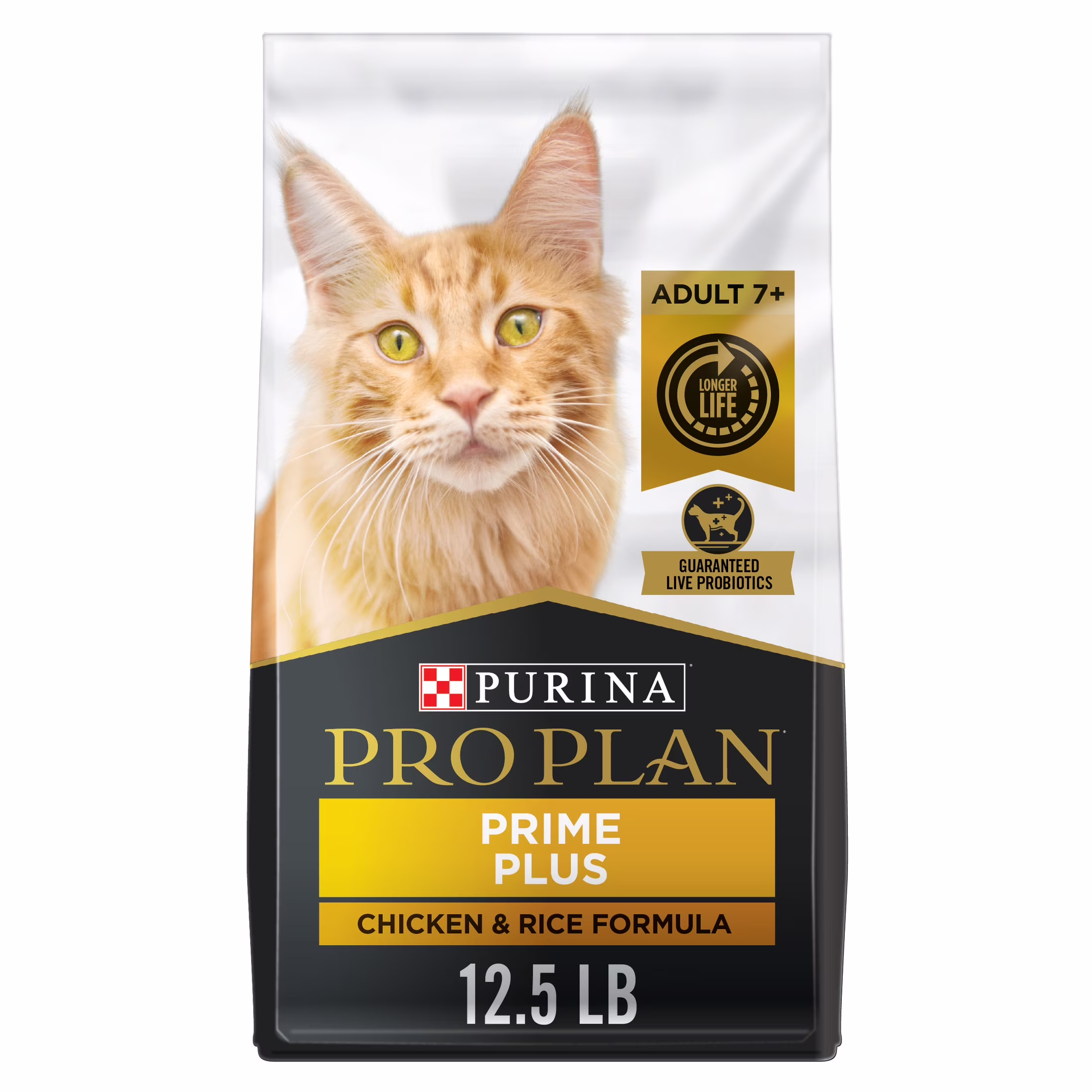Purina Pro Plan Prime Plus Dry Cat Food, Chicken & Rice, 12.5 lb Bag