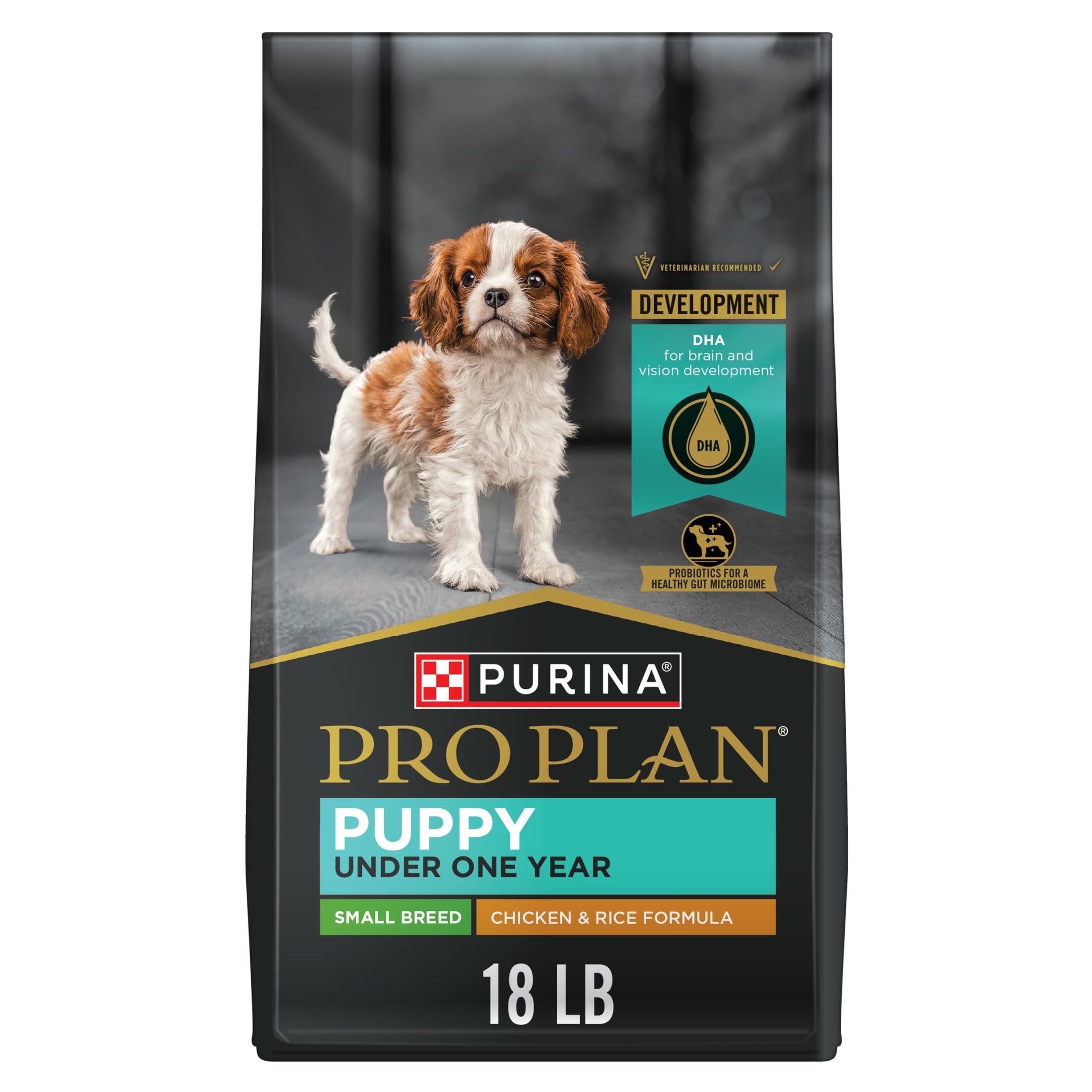Purina Pro Plan Puppy Dry Dog Food for Small Dogs High Protein, Real Chicken & Rice, 18 lb Bag