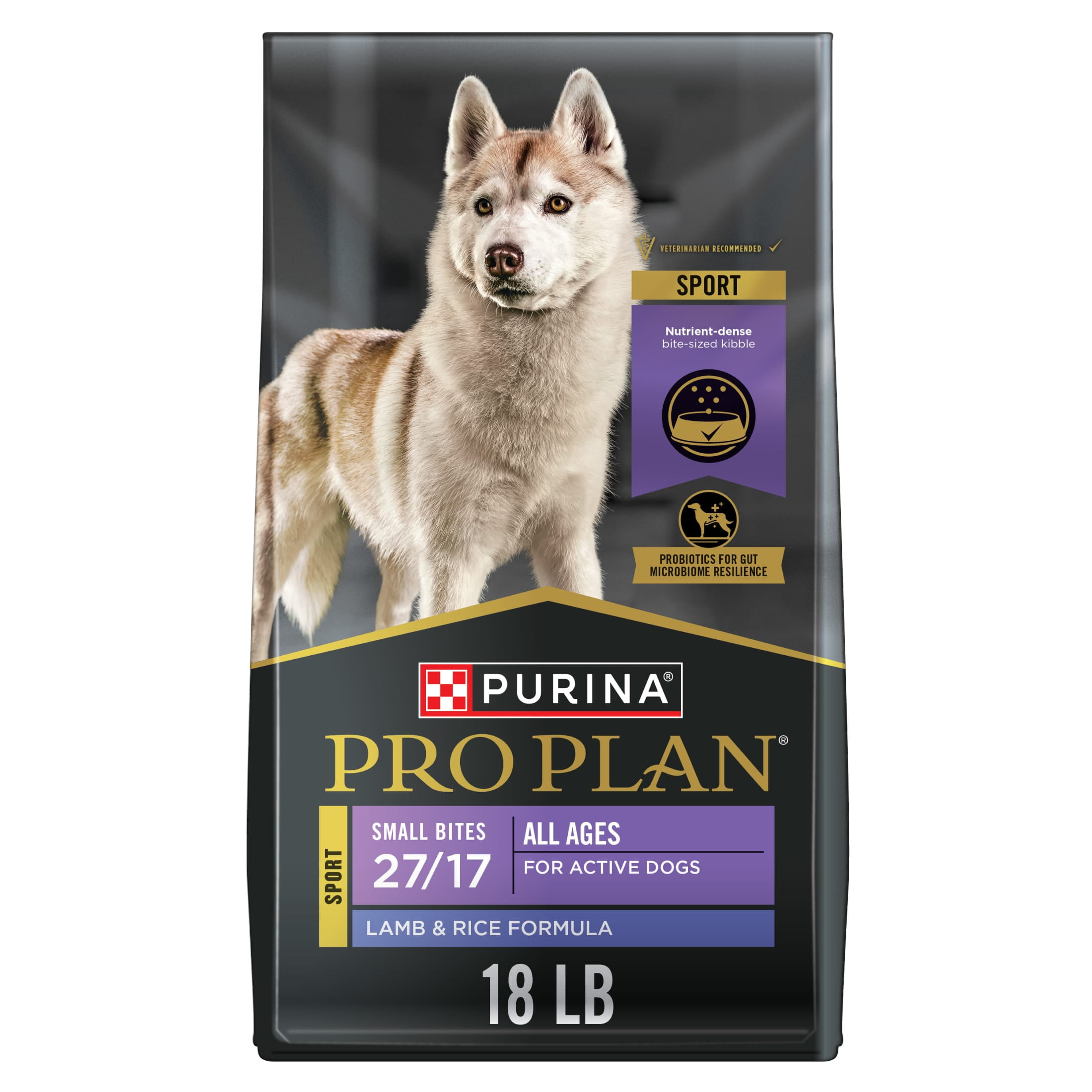 Purina Pro Plan High Protein Dry Dog Food, Small Bites Lamb and Rice Formula, 18 lb Bag