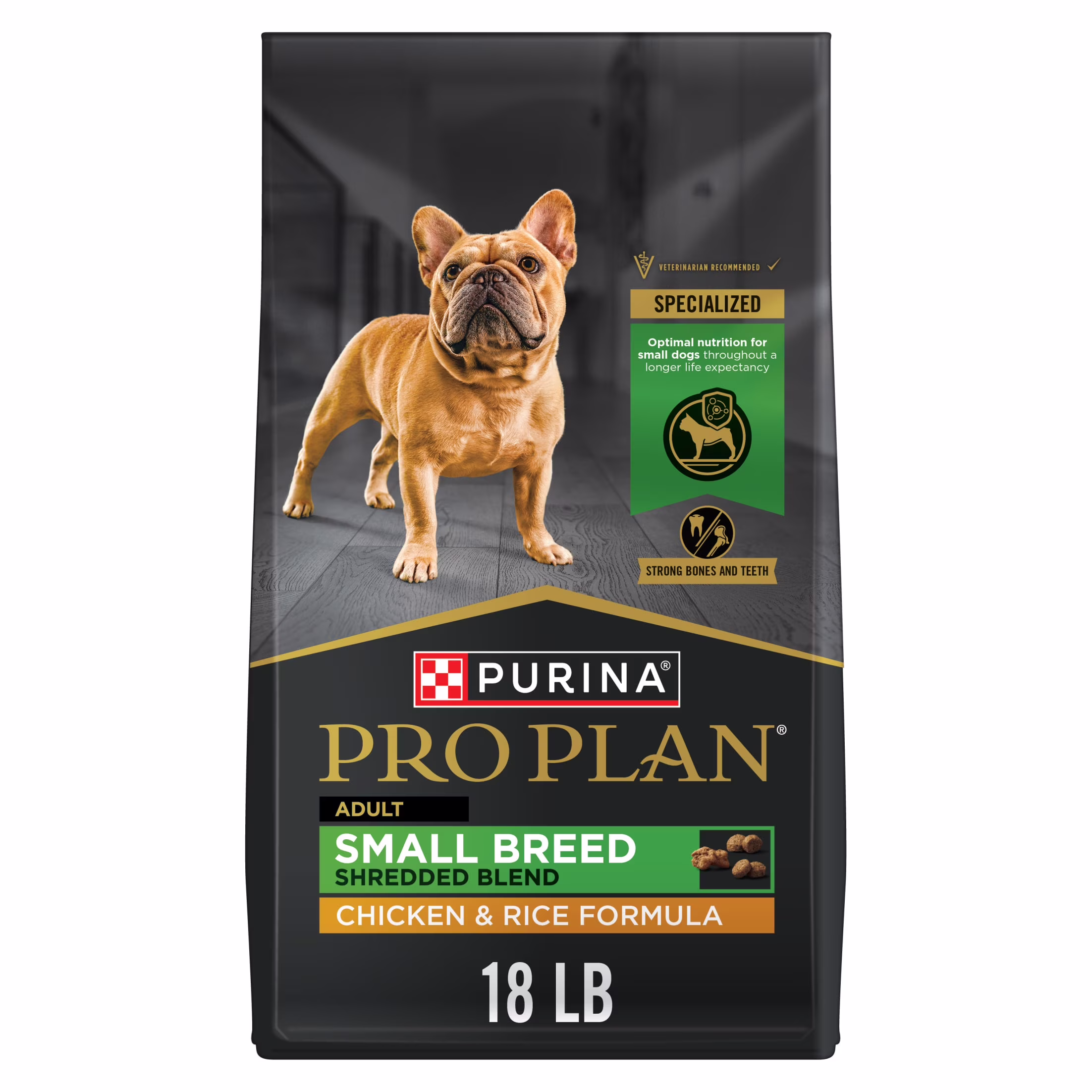 Purina Pro Plan Small Breed Dog Food Shredded Blend Chicken and Rice Formula With Guaranteed Live Probiotics