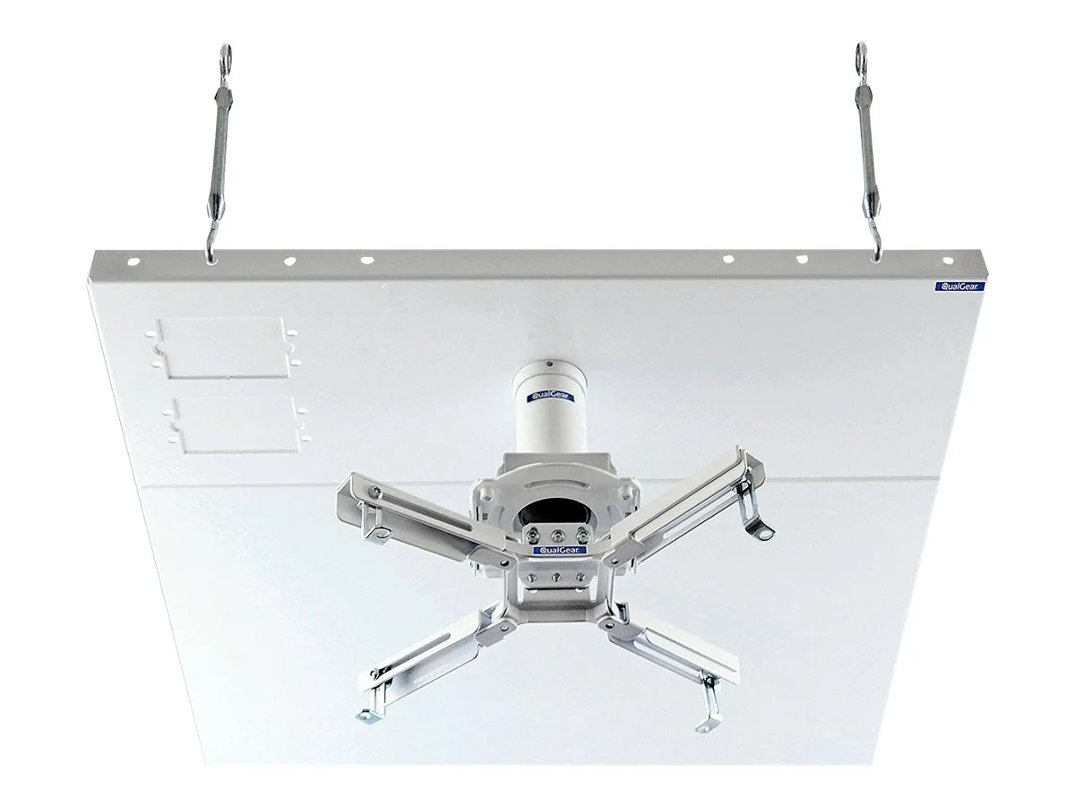 QualGear Pro-AV QG-KIT-S2-3IN - Bracket - for projector - white - ceiling mountable