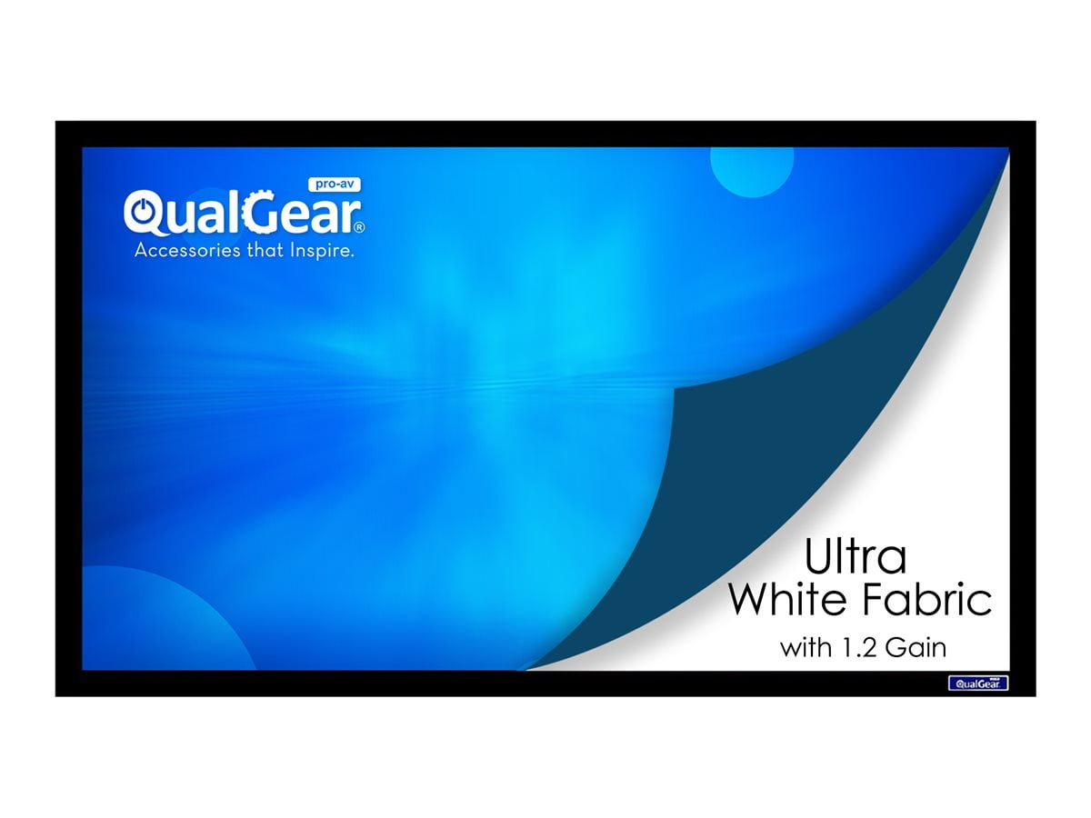 QualGear QG-PS-FF6-169-100-W - Projection screen - 100" (100 in) - 16:9 - High Definition White Fabric