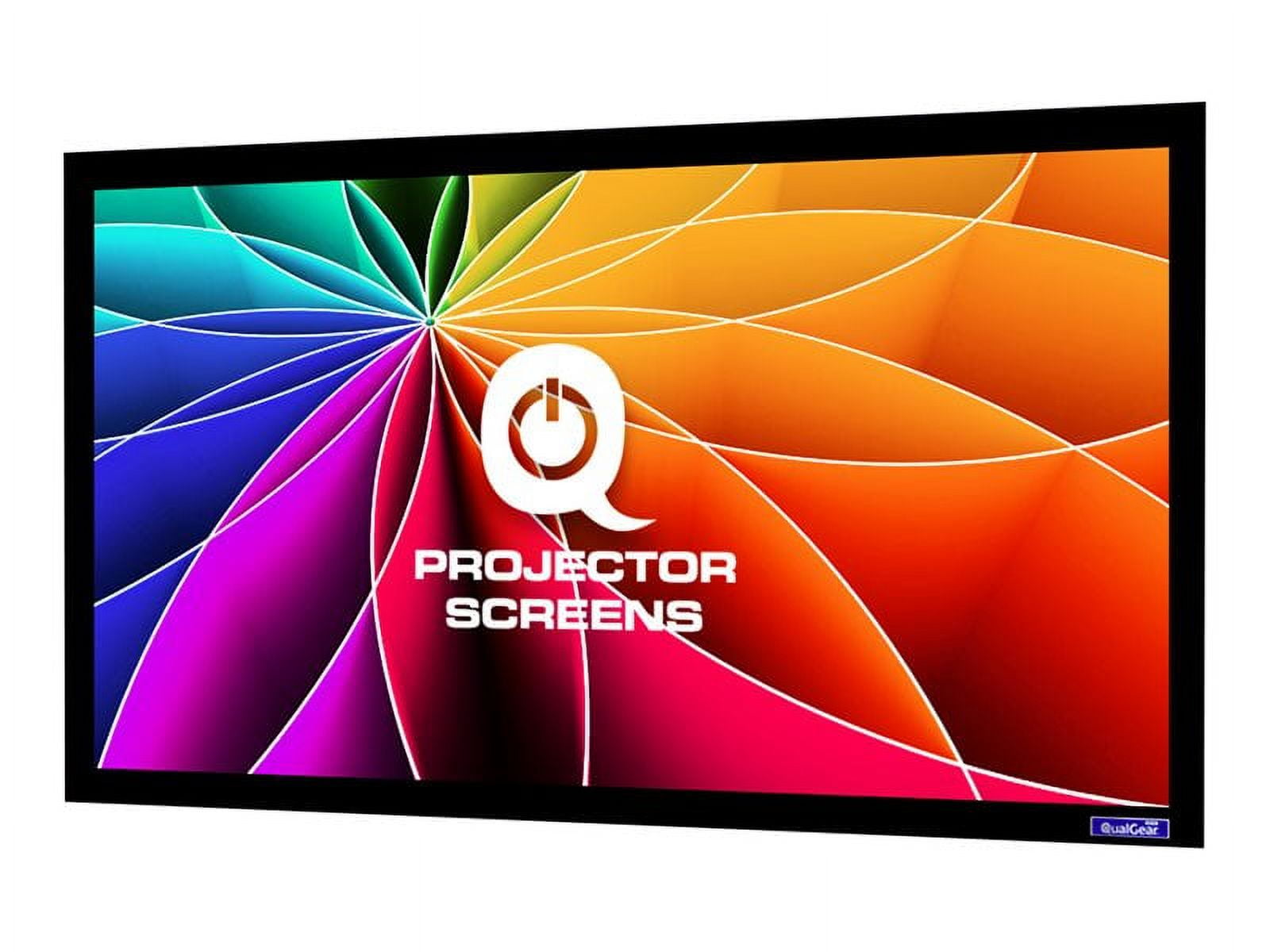 QualGear QG-PS-FF6-169-92 - Projection screen - 92" (92.1 in) - 16:9 - High Reflective Silver - black